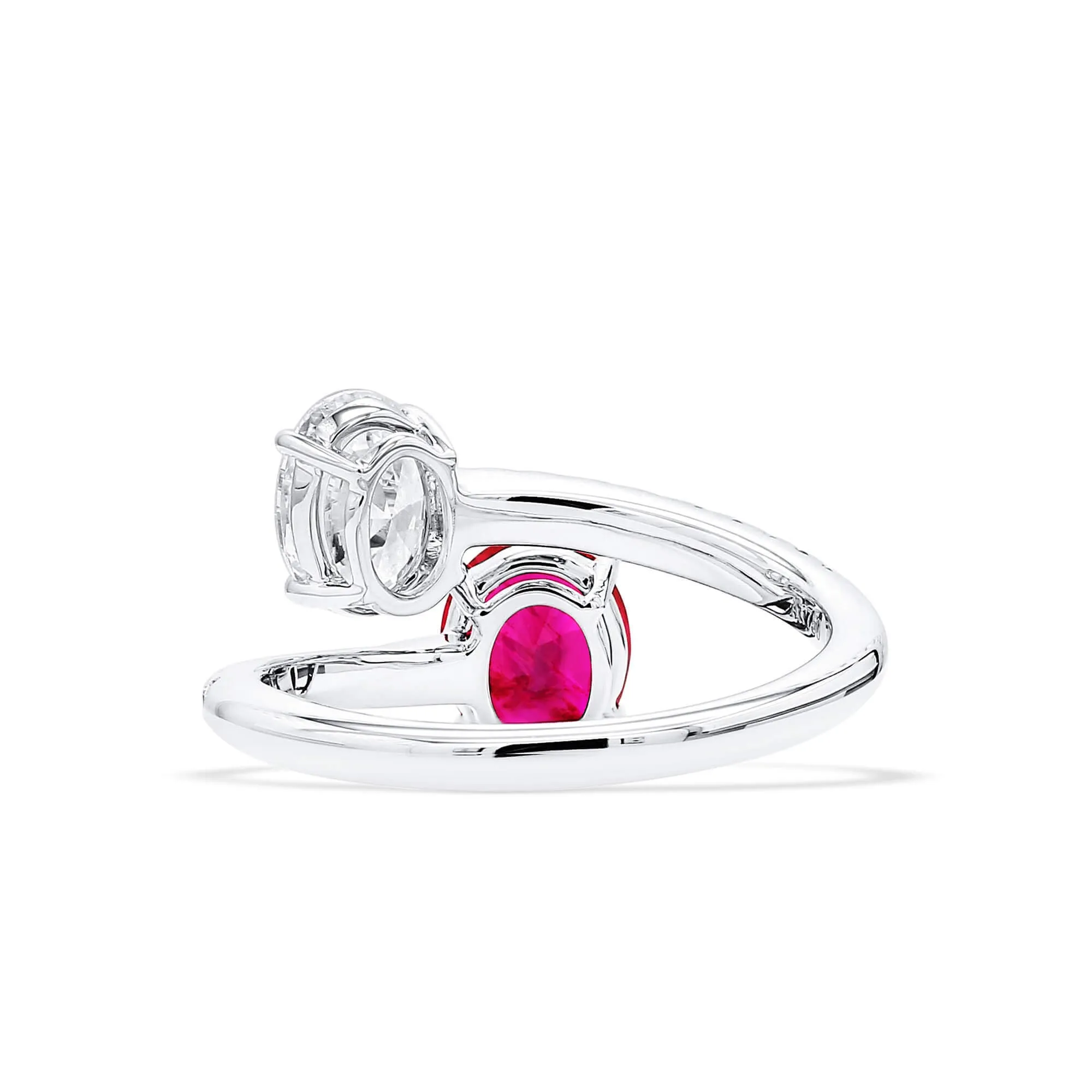 Natural Red Burma Ruby And Diamond Ring, 1.21 Ct. (2.25 Ct. TW), JCRG05536958,Ruby Rings