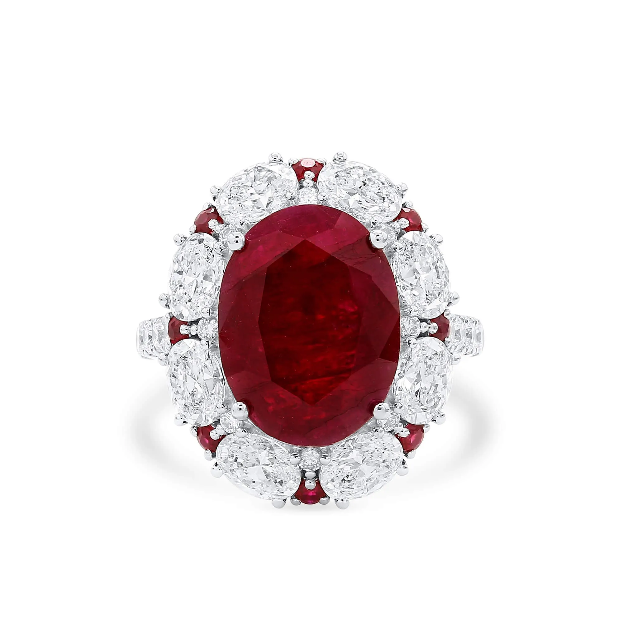 Natural Red East Africa Ruby Ring, 12.31 Ct. TW, Oval shape SSEF Certified,Ruby Rings