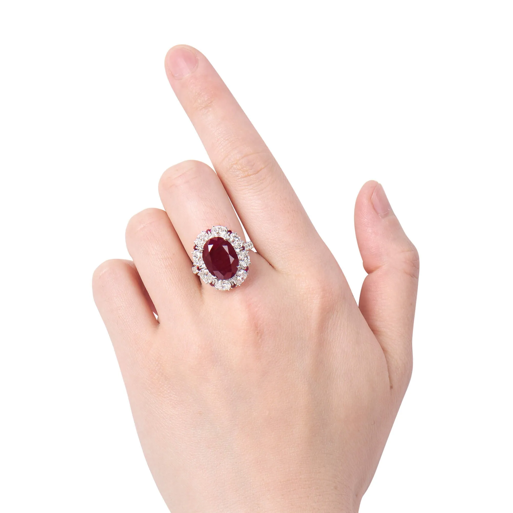 Natural Red East Africa Ruby Ring, 12.31 Ct. TW, Oval shape SSEF Certified,Ruby Rings