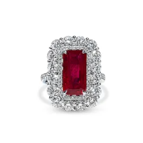 Natural Red Ruby Ring, 5.03 Ct. (8.14 Ct. TW), GRS2010-050133T, Heated,Ruby Rings