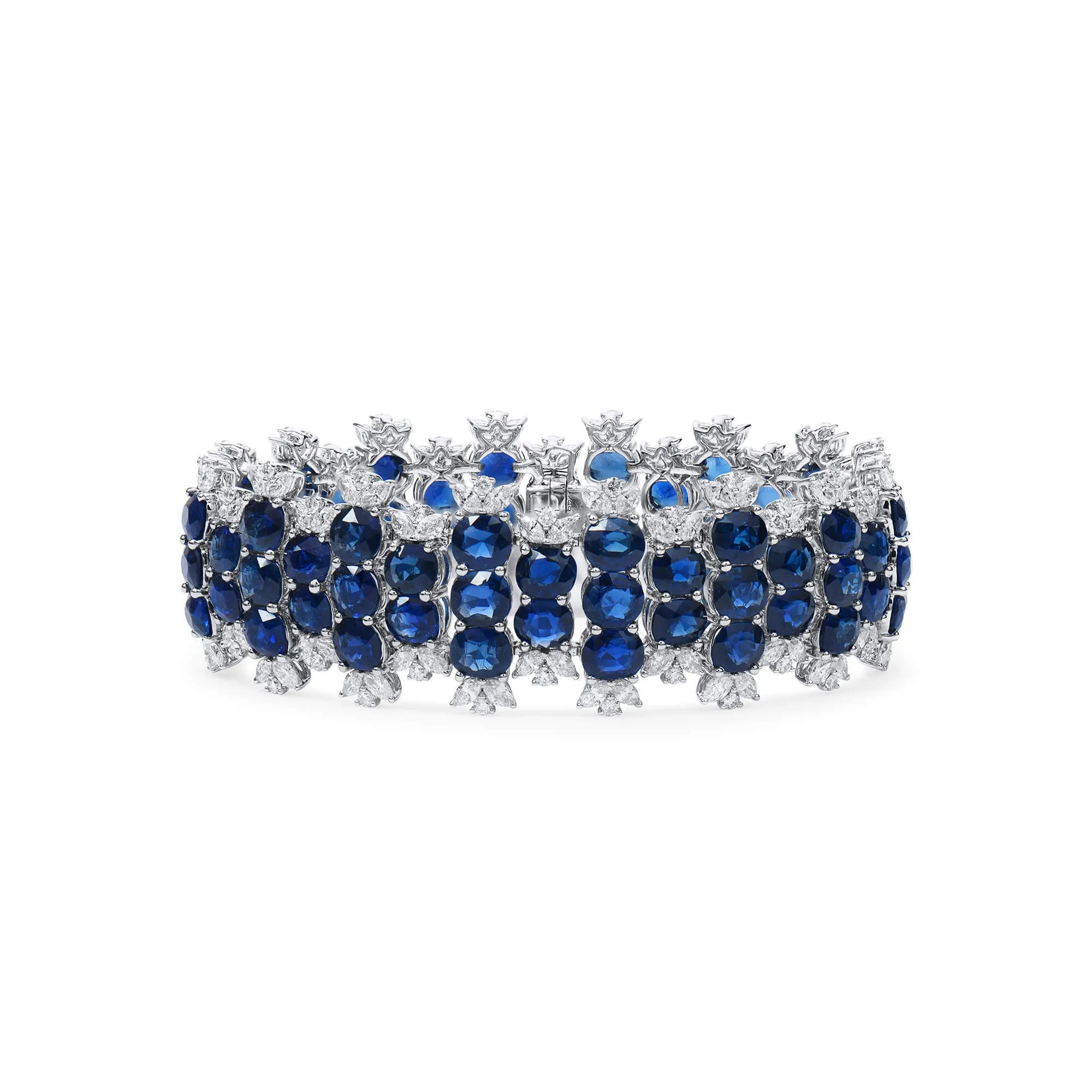 NATURAL VIVID BLUE BURMESE SAPPHIRE BRACELET|34.93 CT. (40.77 CT. TW), G1912280113, UNHEATED,Sapphire Bracelet