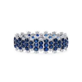 NATURAL VIVID BLUE BURMESE SAPPHIRE BRACELET|34.93 CT. (40.77 CT. TW), G1912280113, UNHEATED,Sapphire Bracelet