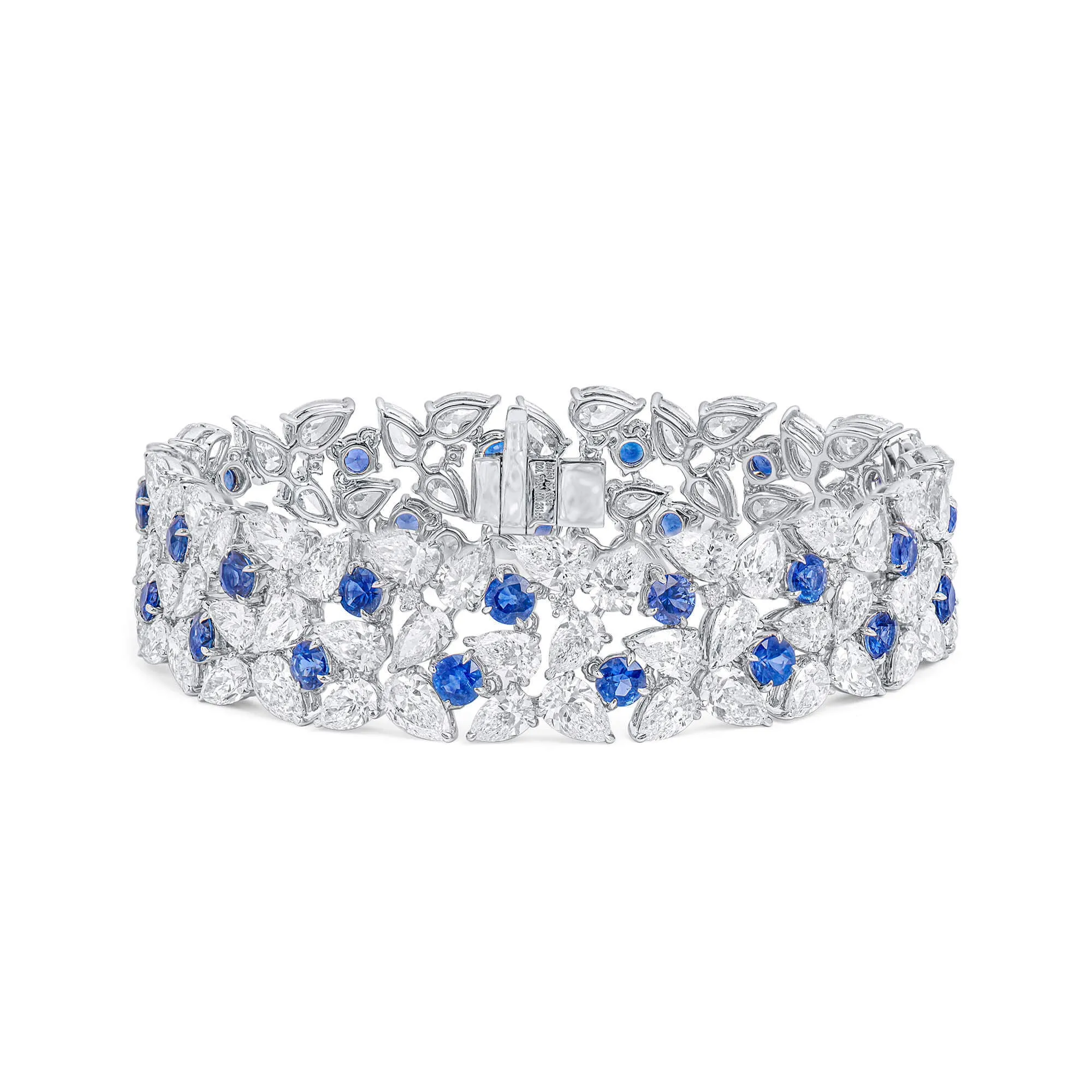 Natural Vivid Blue Sapphire Bracelet, 32.60 Ct. TW,Sapphire Bracelet