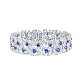 Natural Vivid Blue Sapphire Bracelet, 32.60 Ct. TW,Sapphire Bracelet
