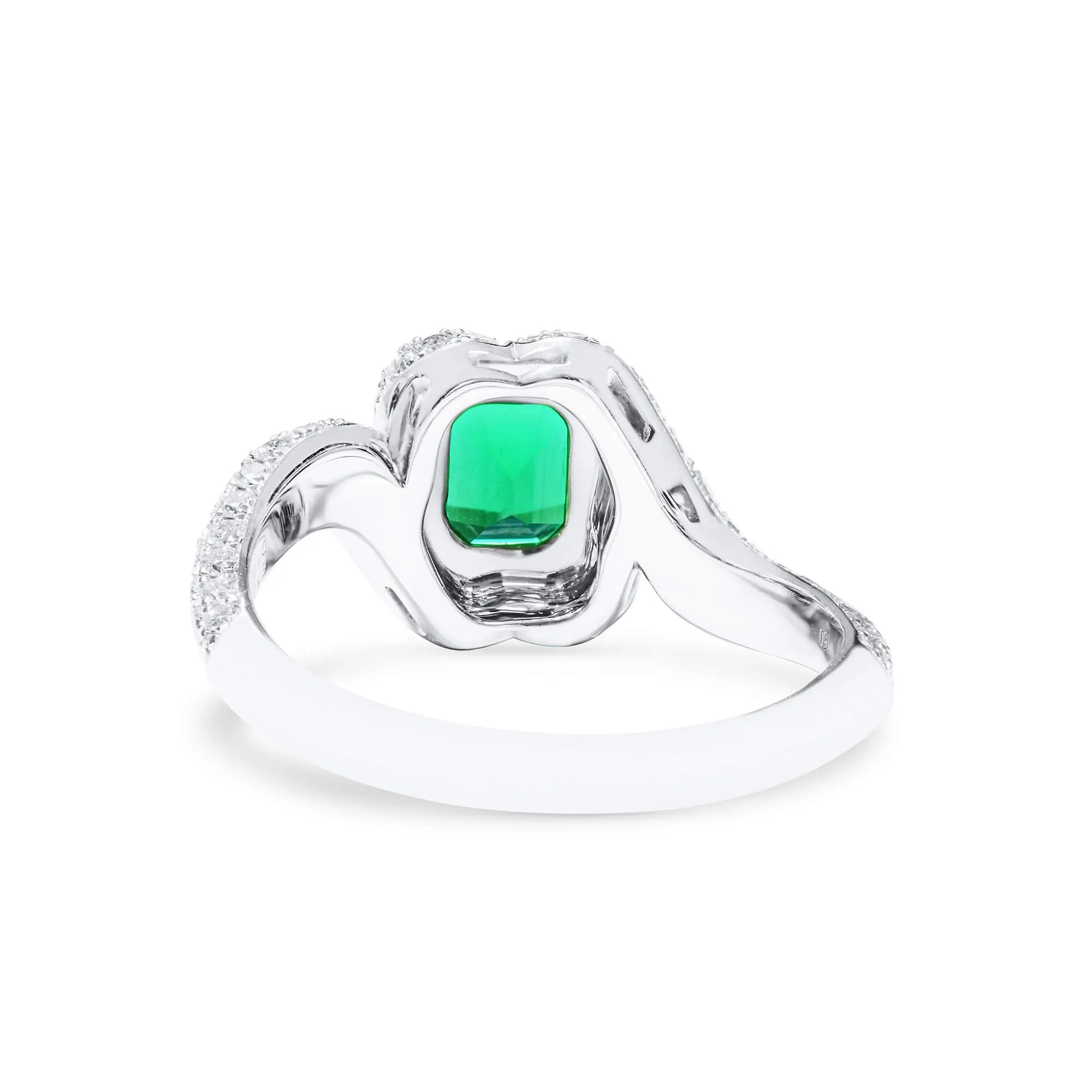 Natural Vivid Green Colombia Emerald Ring, 2.02 Ct. TW, Octagonal shape GRS Certified,Emerald Rings