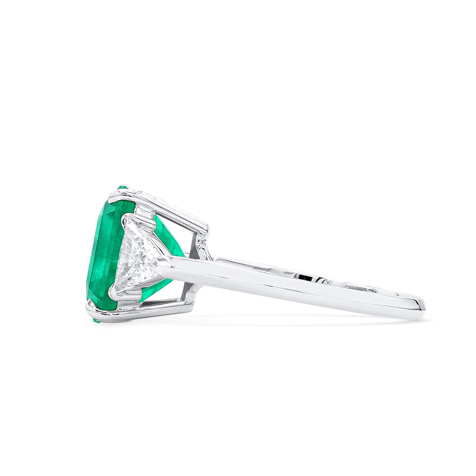Natural Vivid Green Colombia Emerald Ring, 6.47 Ct. TW, Octagonal shape GRS Certified,Emerald Rings