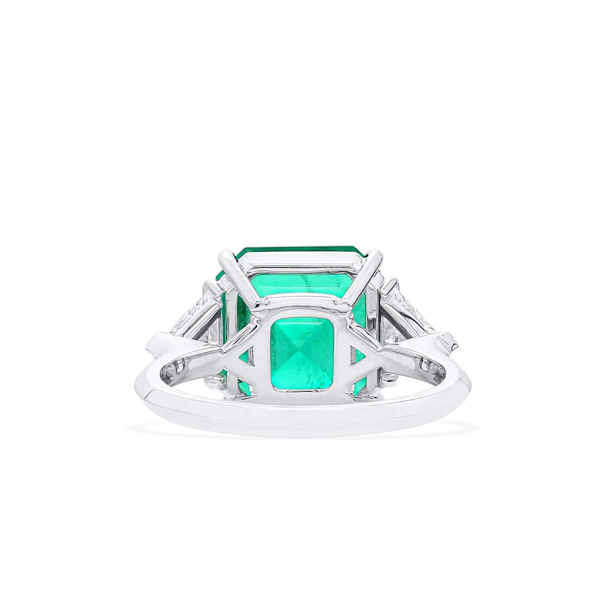 Natural Vivid Green Colombia Emerald Ring, 6.47 Ct. TW, Octagonal shape GRS Certified,Emerald Rings