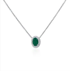 Natural vivid green emerald pendant, 0.61 CT. (0.72 CT. TW), G2112110233,Emerald Pendant