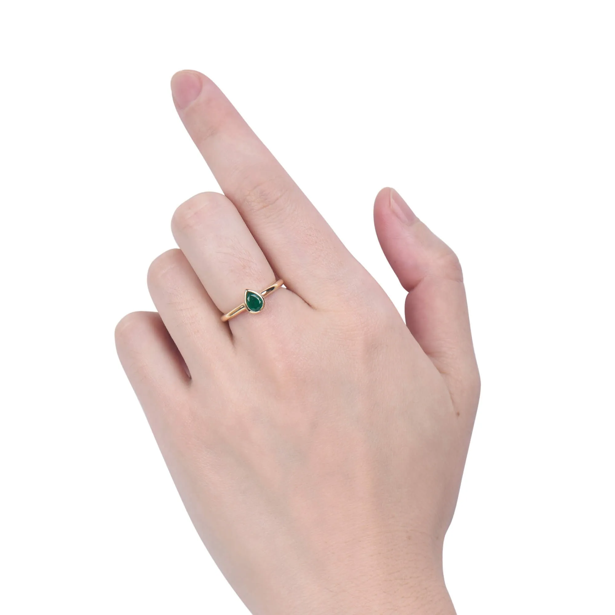 Natural Vivid Green Emerald Ring, 0.55 Ct. TW,Emerald Rings