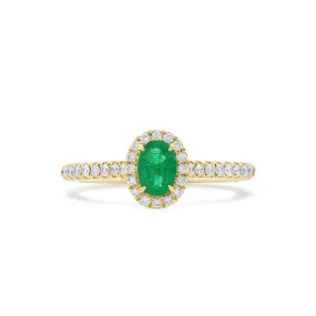 Natural Vivid Green Emerald Ring, 0.60 Ct. TW,Emerald Rings