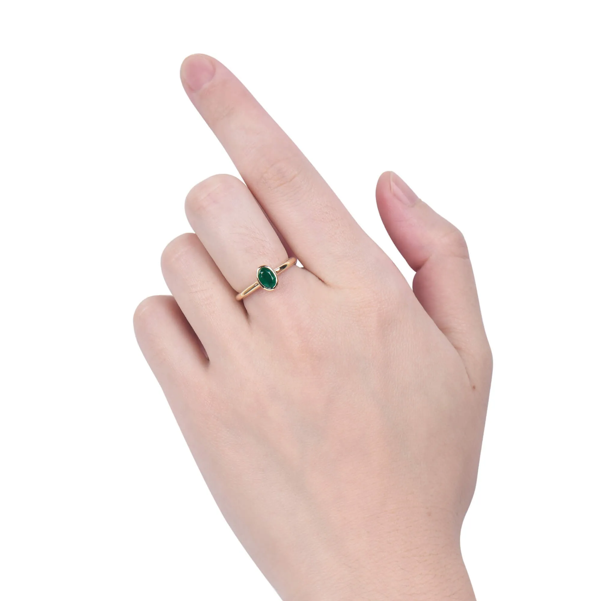 Natural Vivid Green Emerald Ring, 0.64 Ct. TW,Emerald Rings