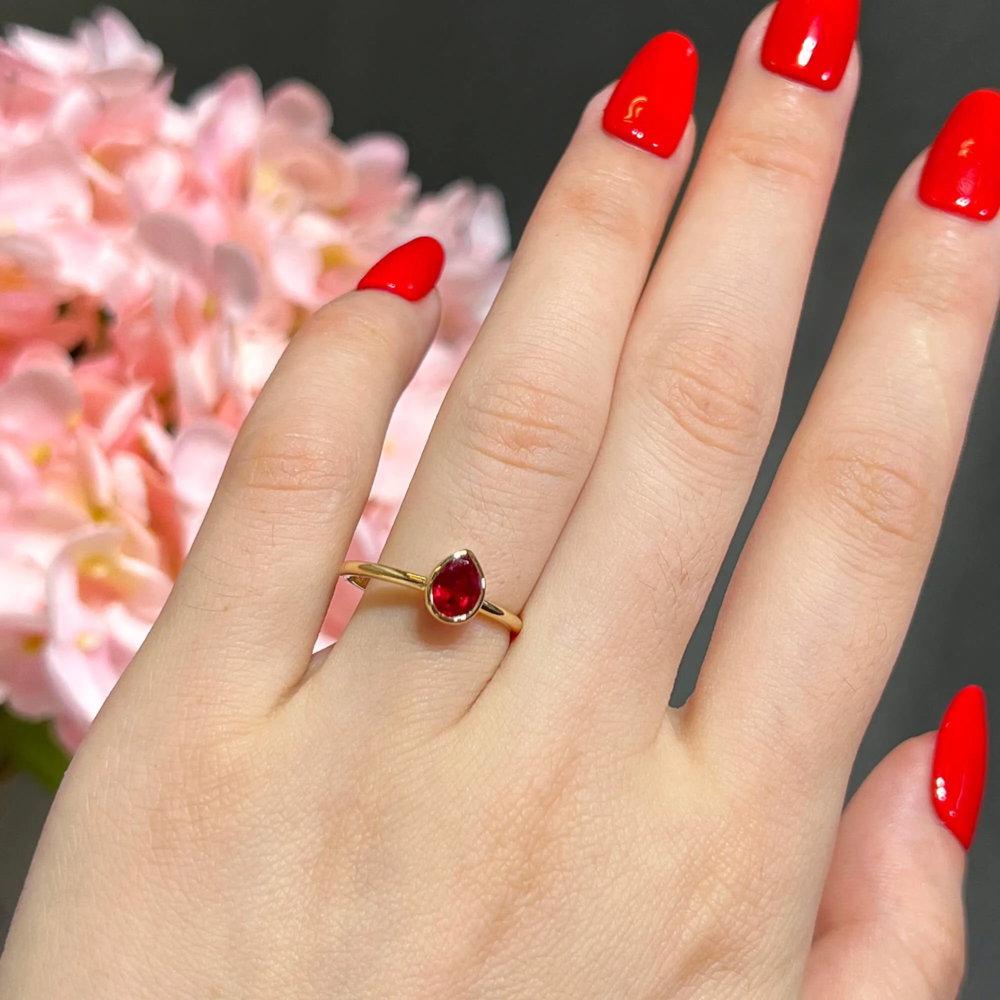 Natural Vivid Red Ruby Ring, 0.69 Ct. TW,Ruby Rings