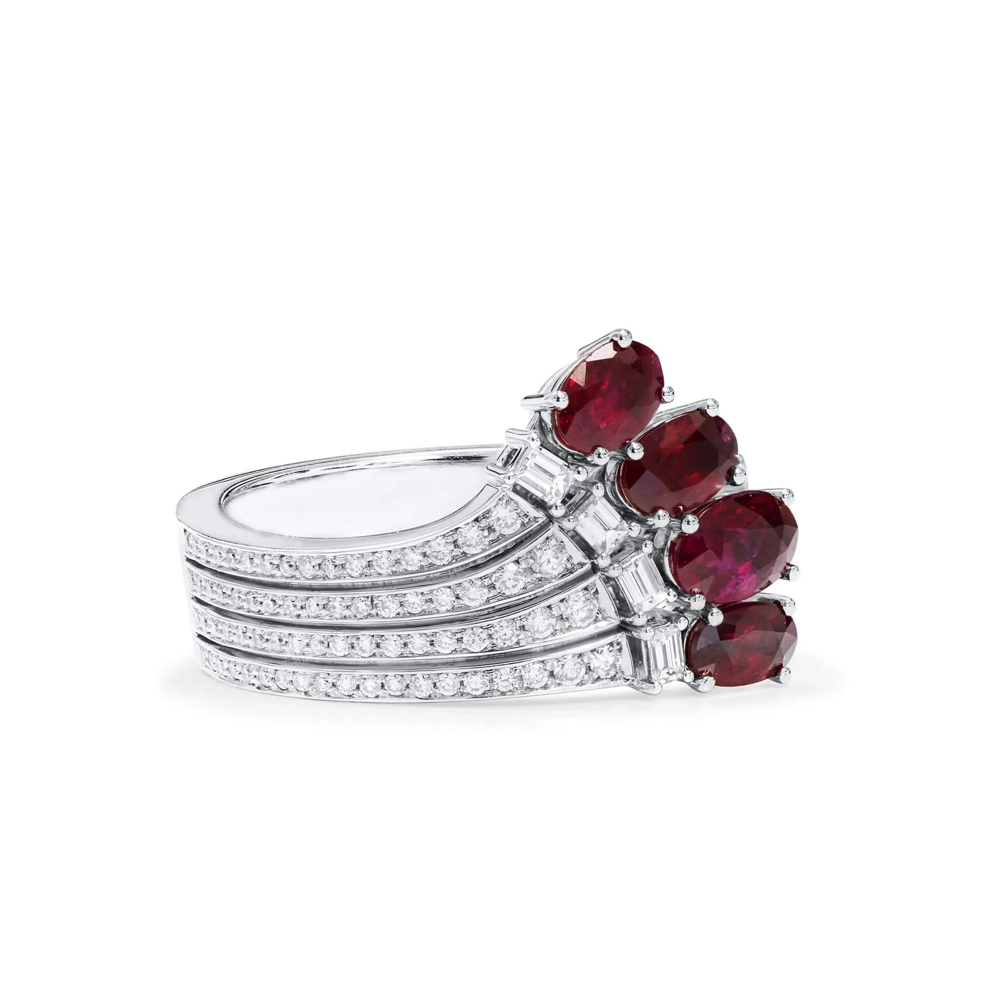 Natural Vivid Red Ruby Ring, 1.97 Ct. TW, Oval shape EG_LAB Certified,Ruby Rings