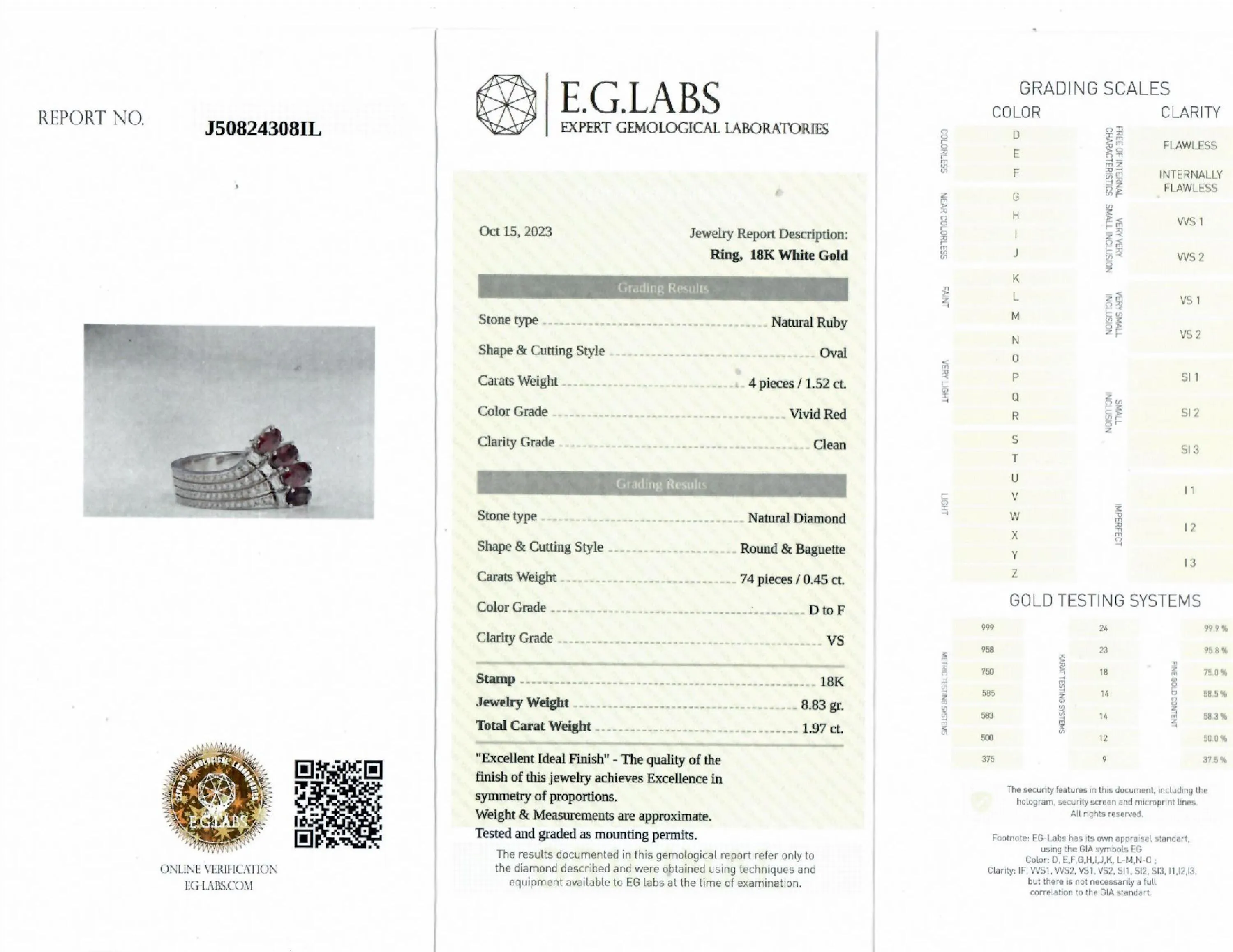 Natural Vivid Red Ruby Ring, 1.97 Ct. TW, Oval shape EG_LAB Certified,Ruby Rings