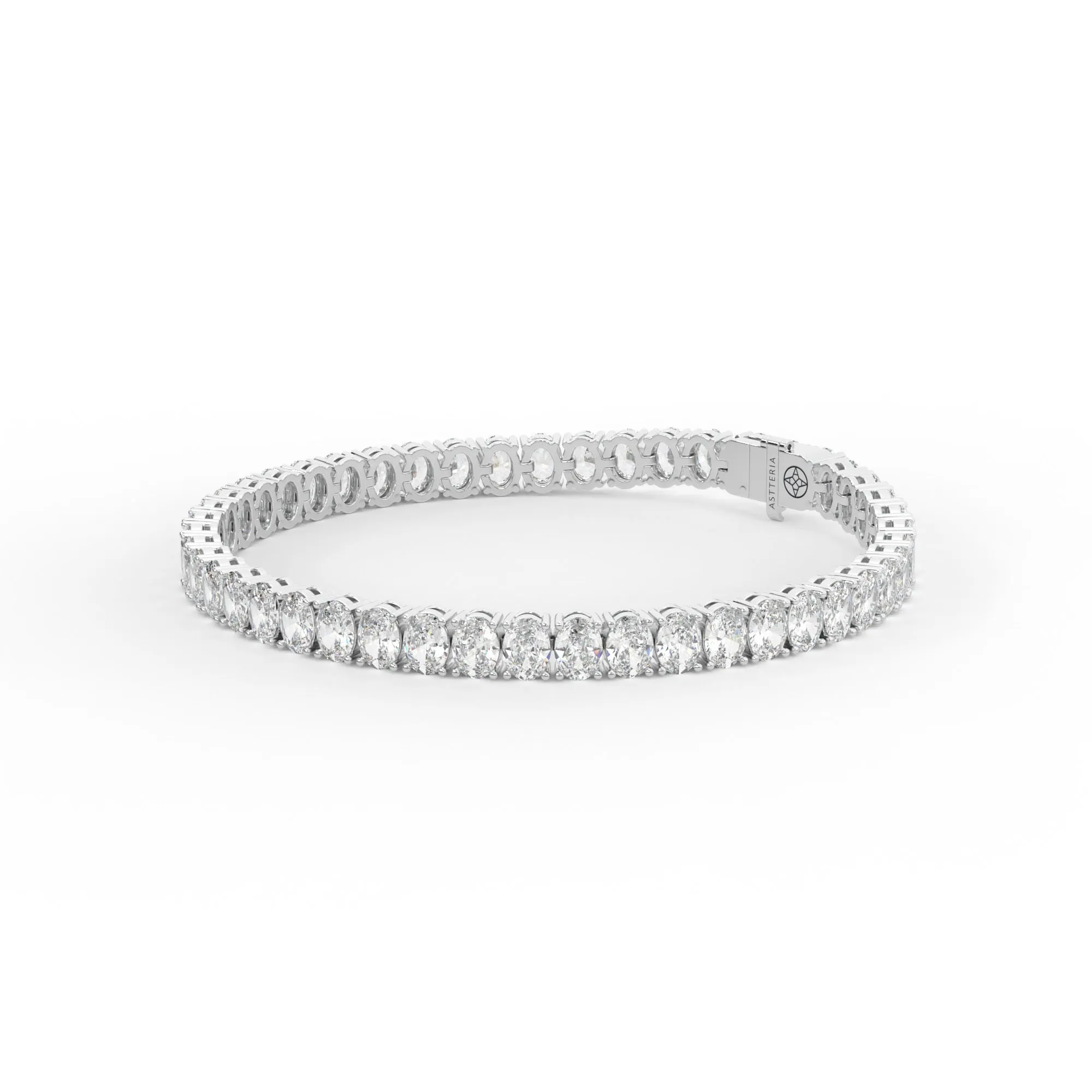 Oval shape diamond tennis bracelet, 14.0 Ct. TW,Bracelet Jewelry