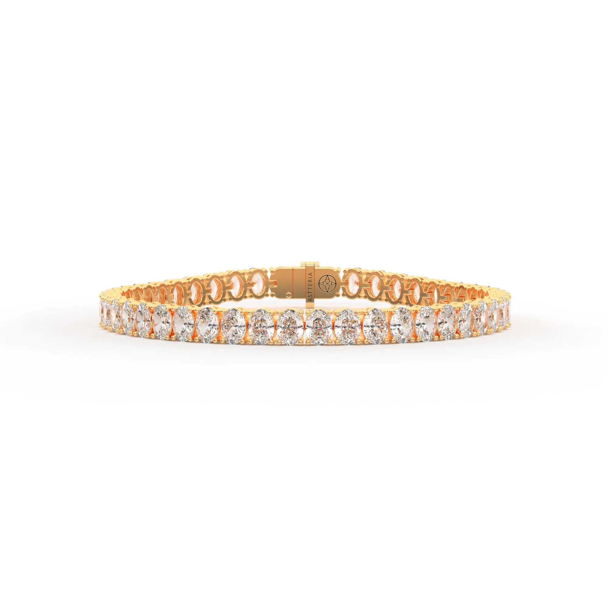 Oval shape diamond tennis bracelet, 14.0 Ct. TW,Bracelet Jewelry