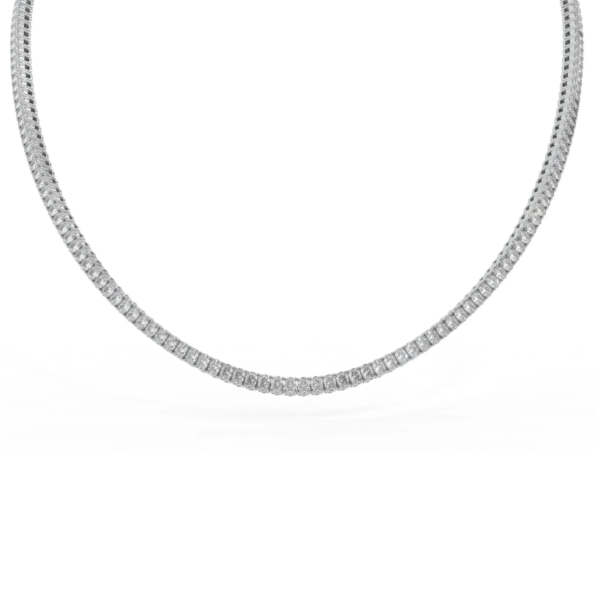 Oval shape diamond tennis necklace, 16.0 Ct. TW,Pendant&Necklace