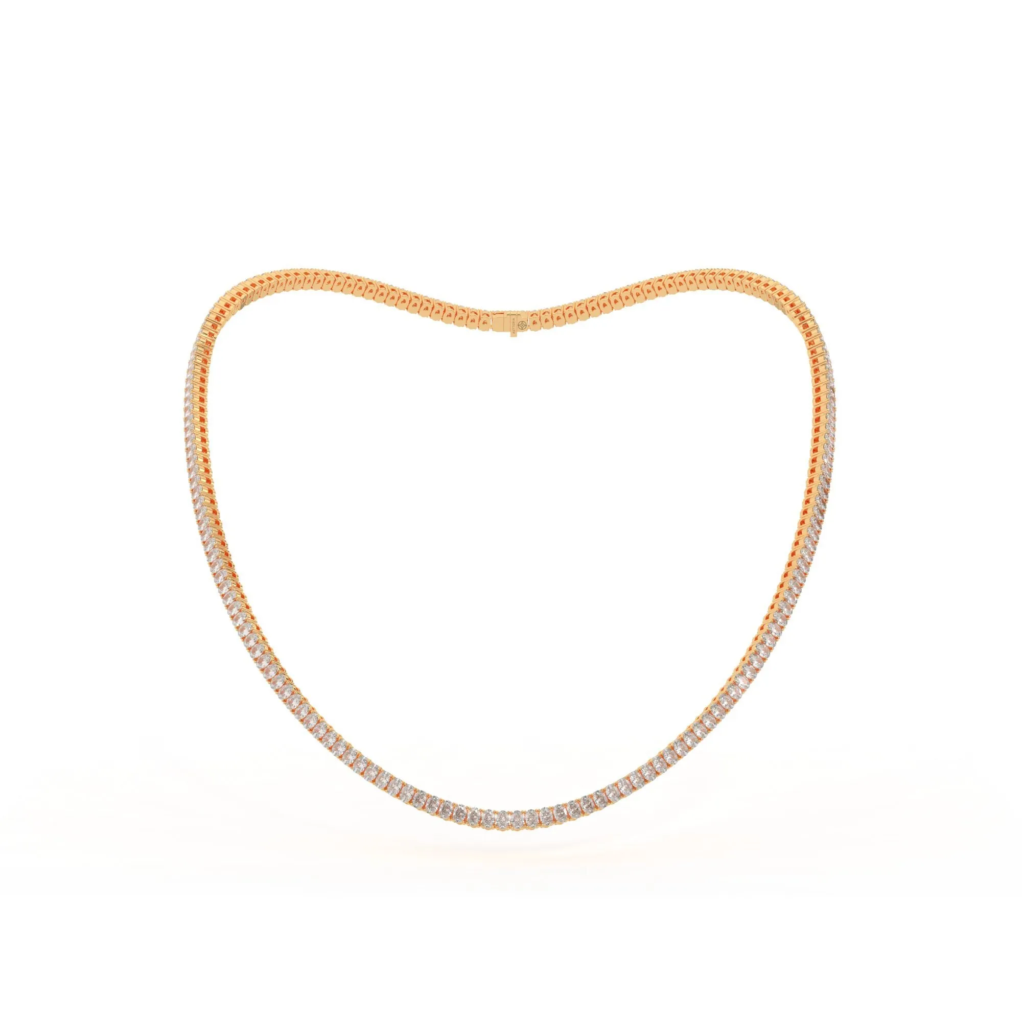 Oval shape diamond tennis necklace, 16.0 Ct. TW,Pendant&Necklace