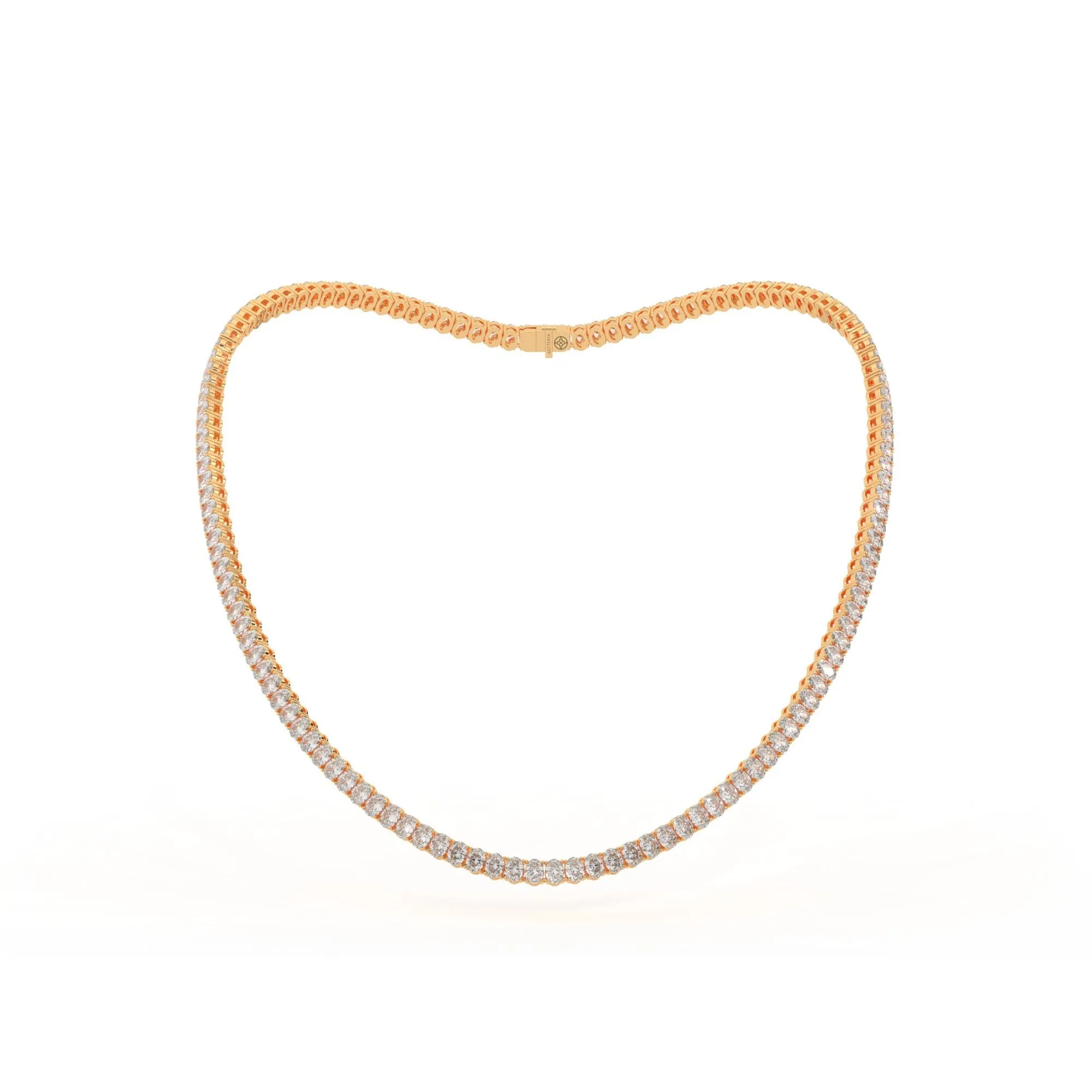 Oval shape diamond tennis necklace, 25.0 Ct. TW,Pendant&Necklace