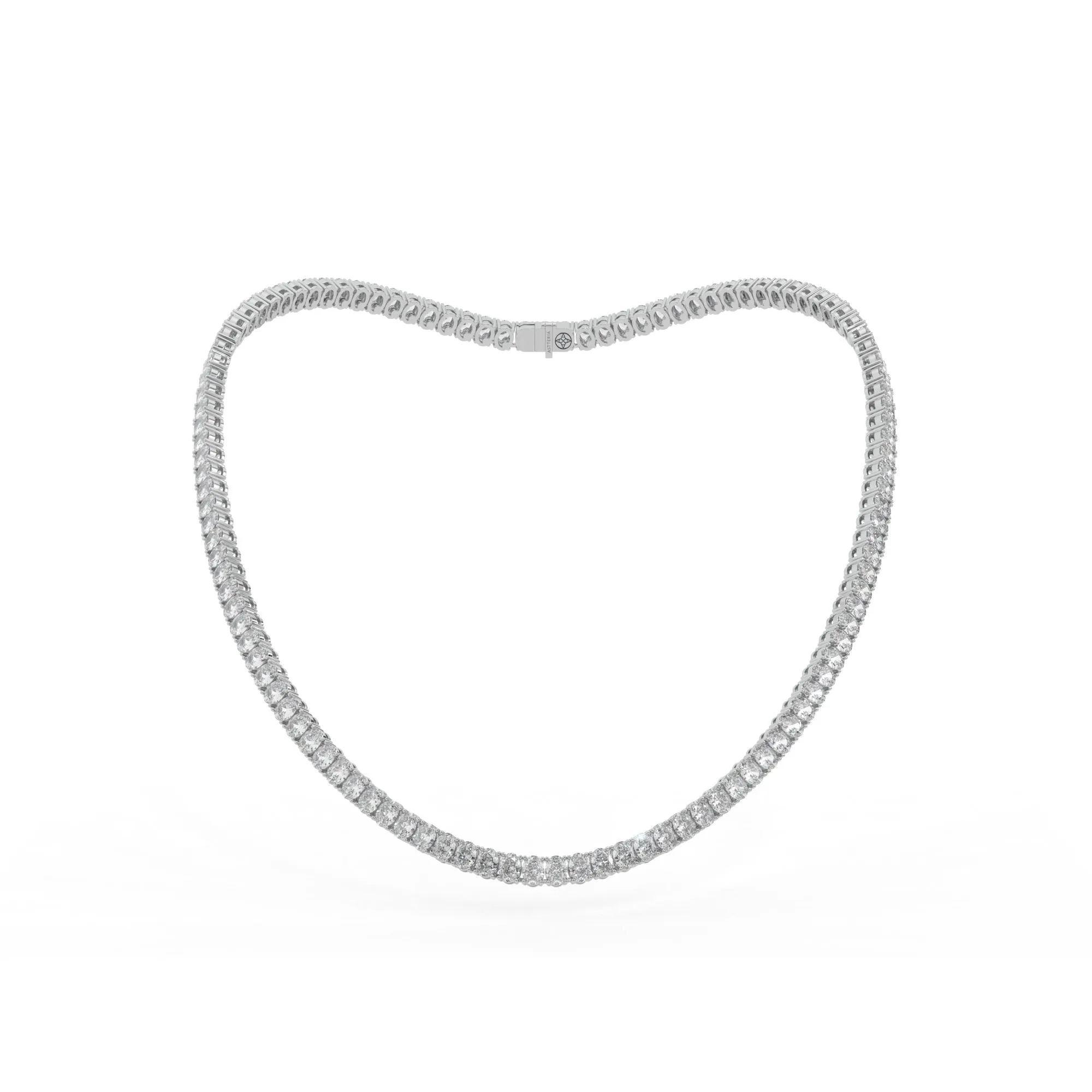 Oval shape diamond tennis necklace, 32.0 Ct. TW,Pendant&Necklace