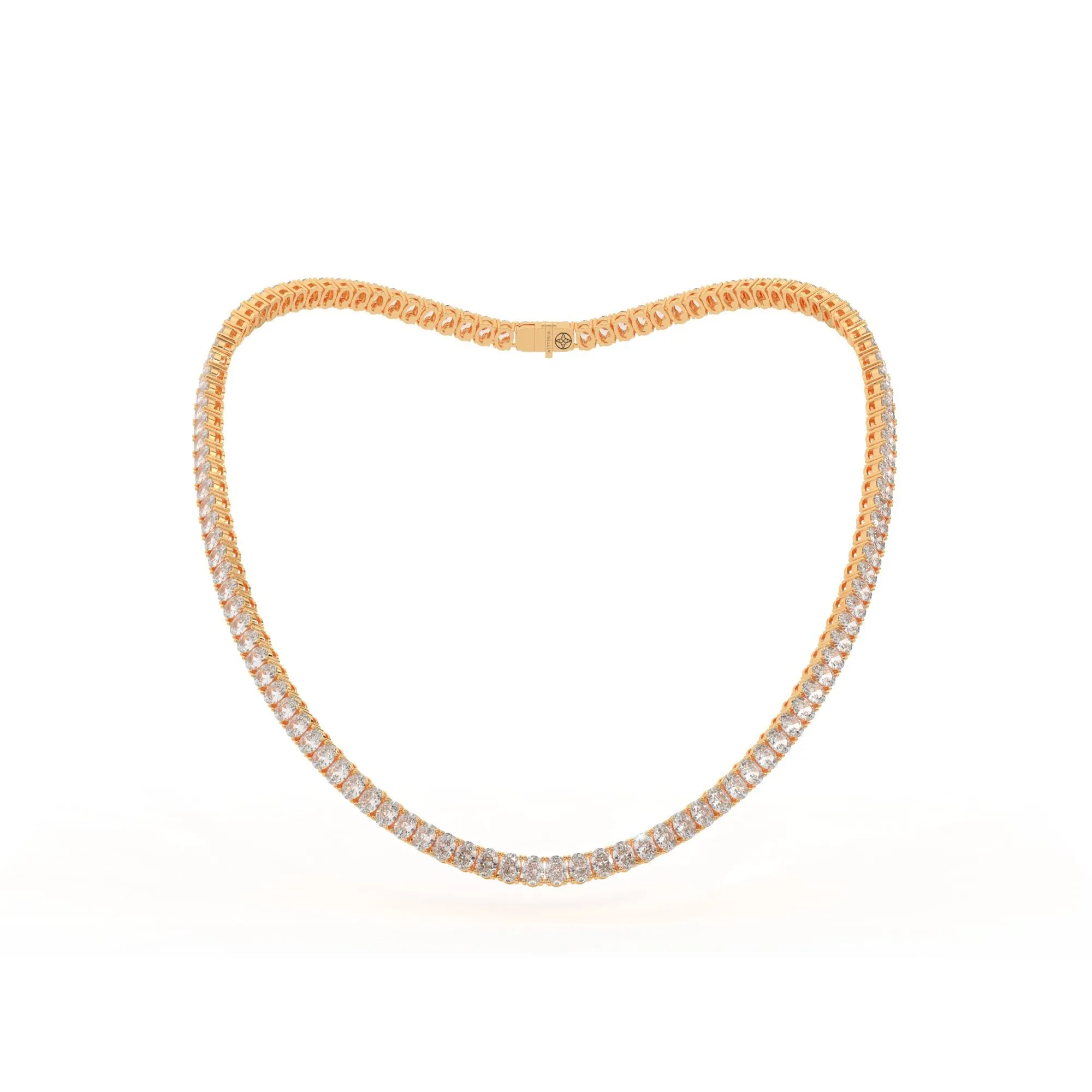 Oval shape diamond tennis necklace, 32.0 Ct. TW,Pendant&Necklace