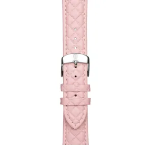 Pink/Silver Leather Band,Premium watch strap