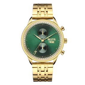 [PRE-ORDER ONLY: Ships By July 2025] Gold & Green "Money & Honey",Women Watch