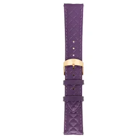 Purple/Gold Leather Band,Premium watch strap