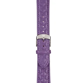 Purple/Silver Leather Band,Premium watch strap