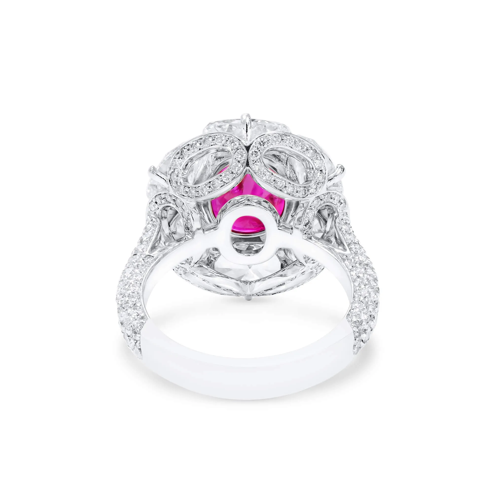 Red Burmese Ruby Ring, 4.02 Ct. (9.54 Ct. TW), Unheated, GRS2024-038485,Ruby Rings