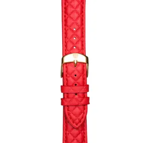 Red/Gold Leather Band,Premium watch strap