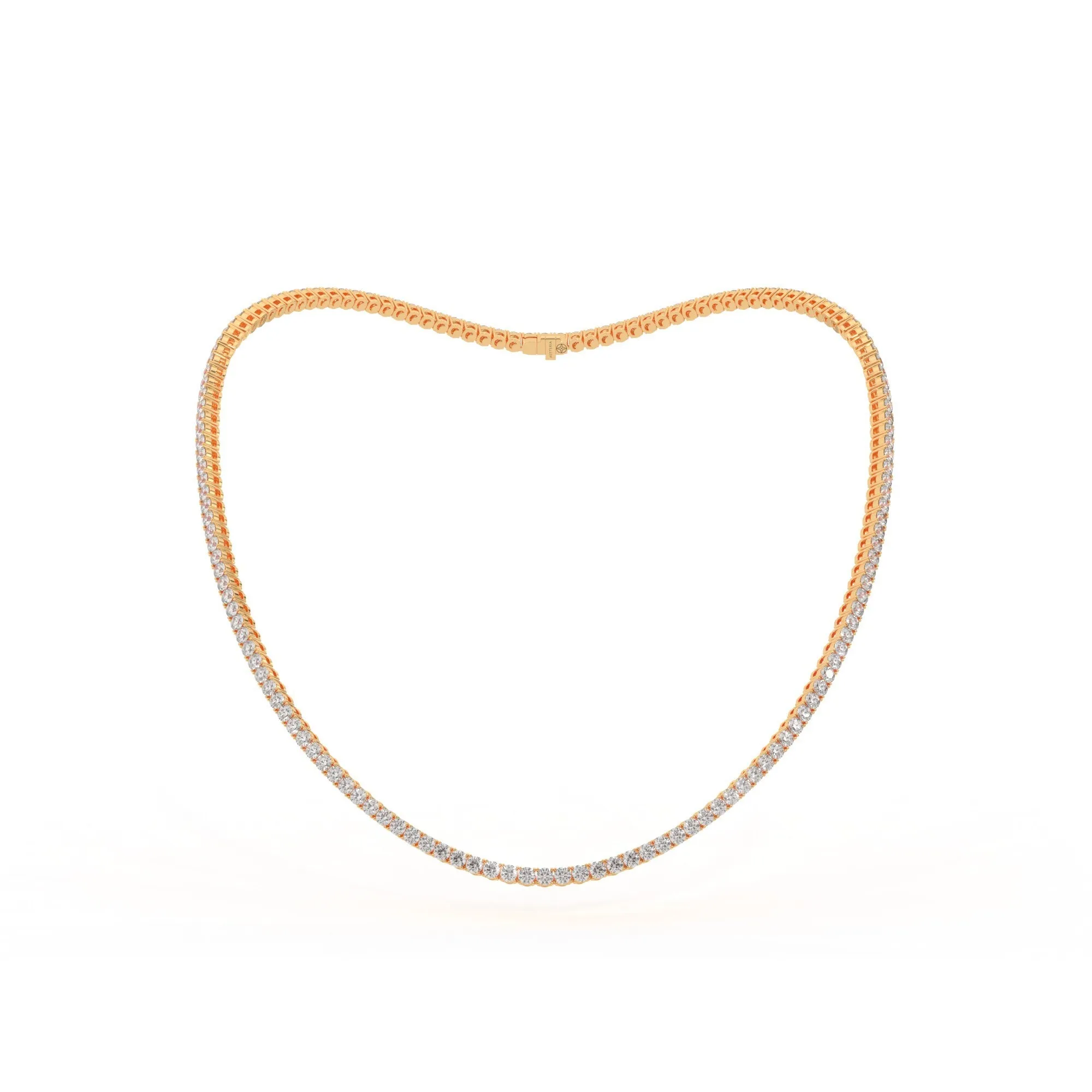 Round shape diamond tennis necklace, 14.0 Ct. TW,Pendant&Necklace