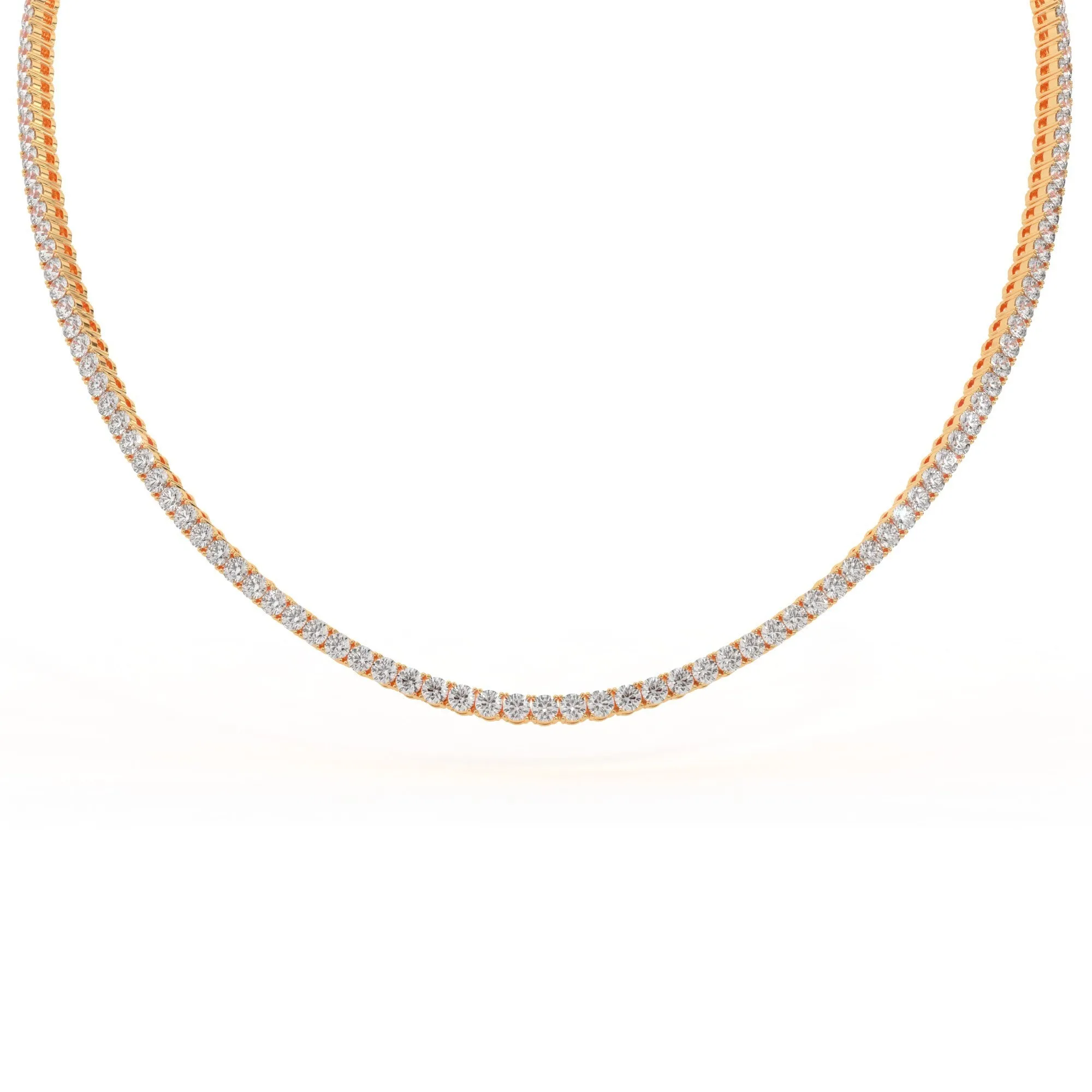 Round shape diamond tennis necklace, 14.0 Ct. TW,Pendant&Necklace