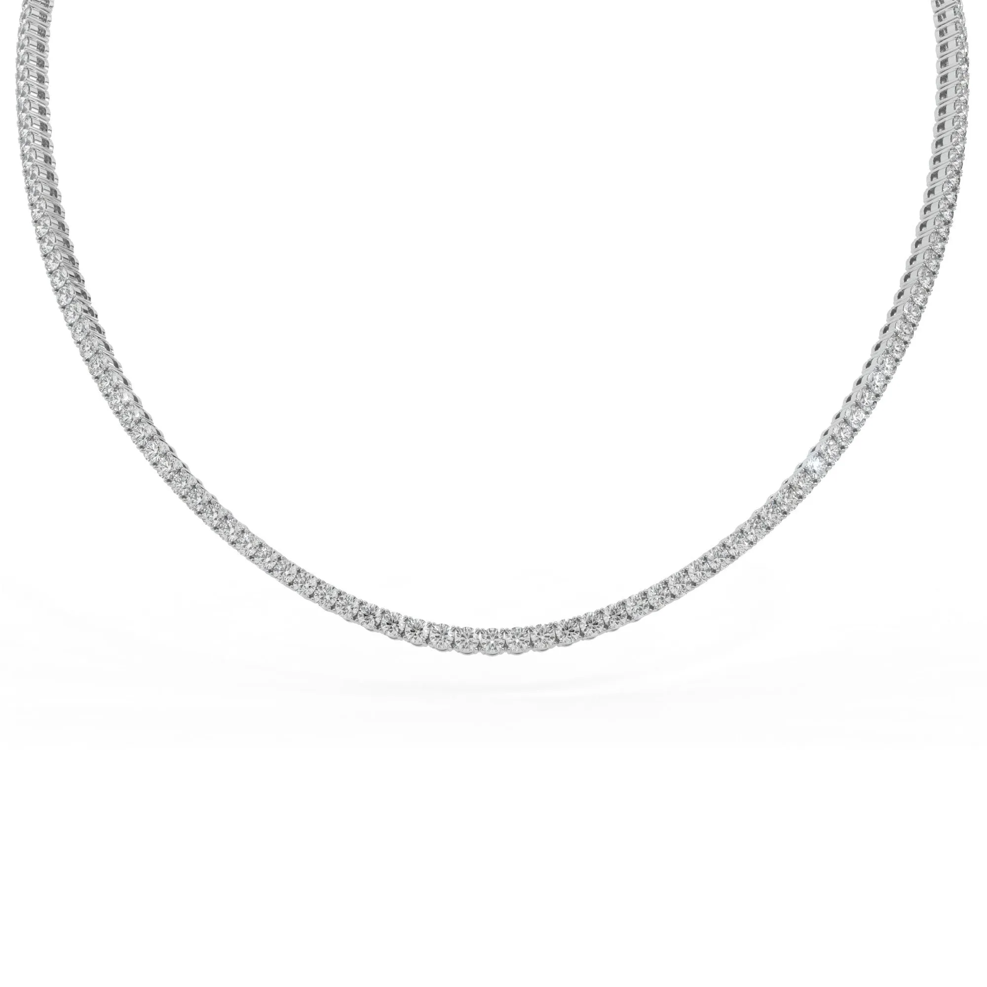 Round shape diamond tennis necklace, 14.0 Ct. TW,Pendant&Necklace