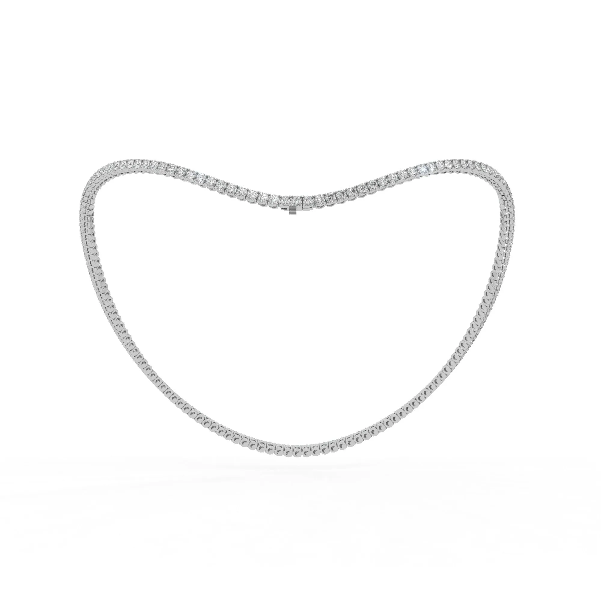Round shape diamond tennis necklace, 14.0 Ct. TW,Pendant&Necklace