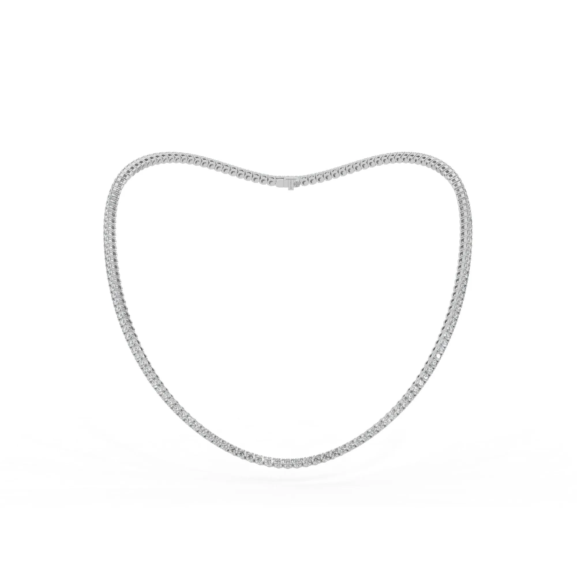 Round shape diamond tennis necklace, 14.0 Ct. TW,Pendant&Necklace