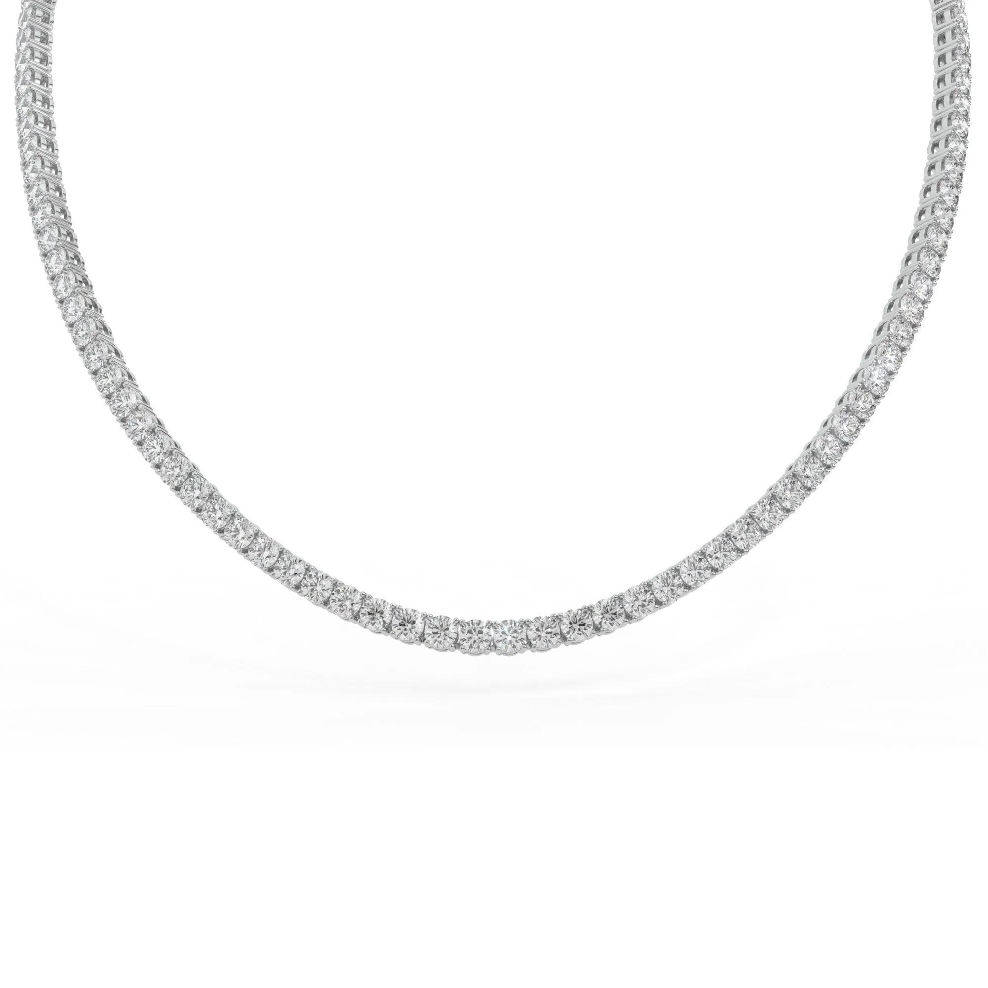 Round shape diamond tennis necklace, 26.0 Ct. TW,Pendant&Necklace