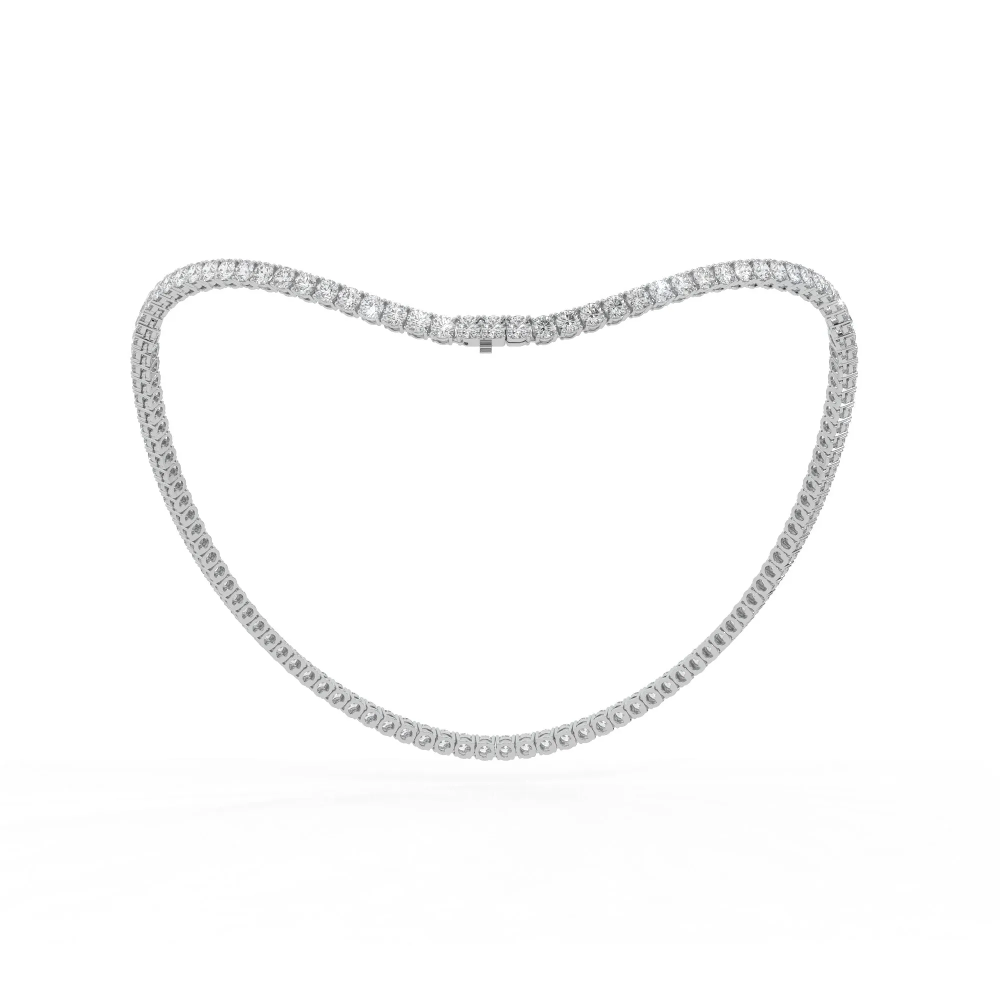 Round shape diamond tennis necklace, 26.0 Ct. TW,Pendant&Necklace