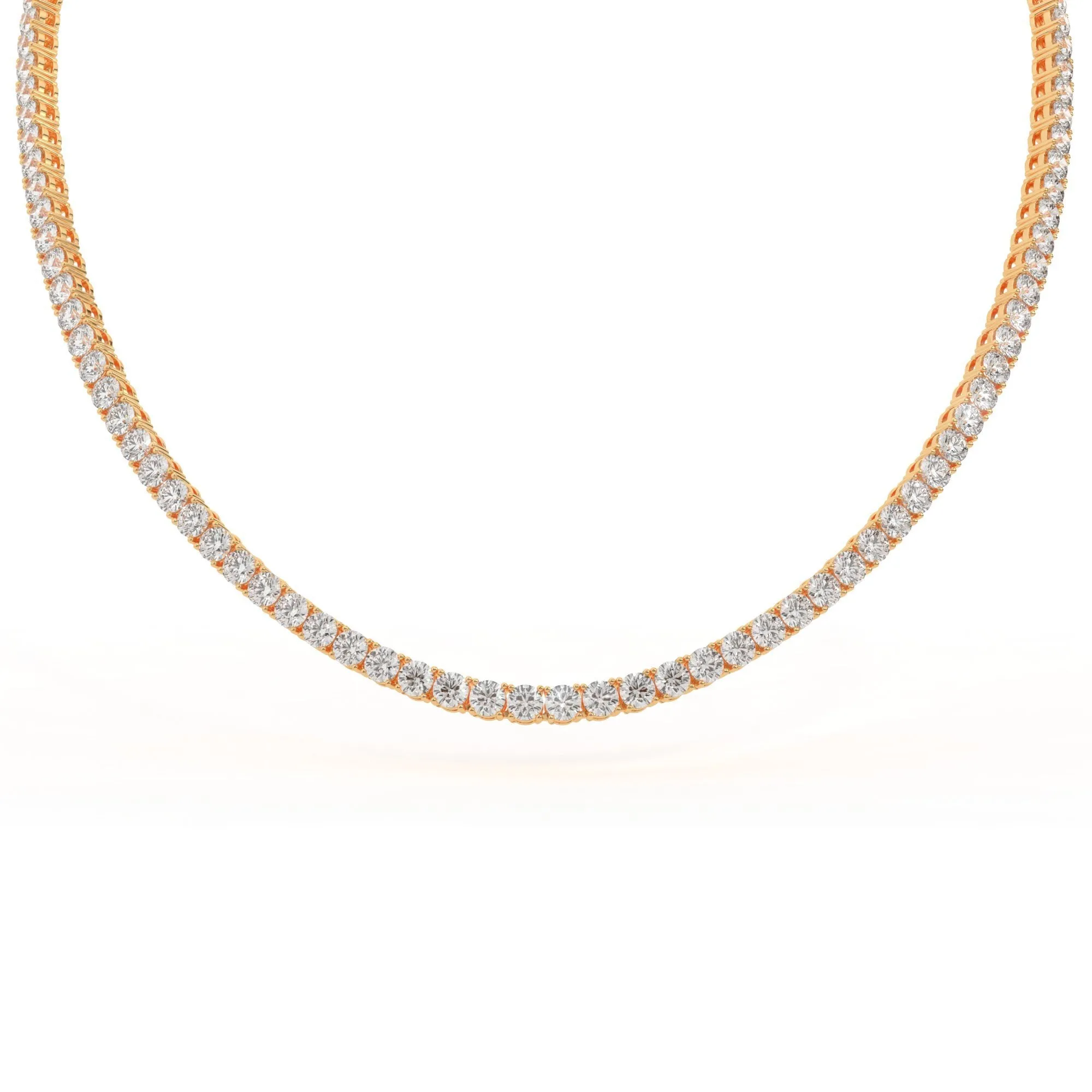 Round shape diamond tennis necklace, 26.0 Ct. TW,Pendant&Necklace
