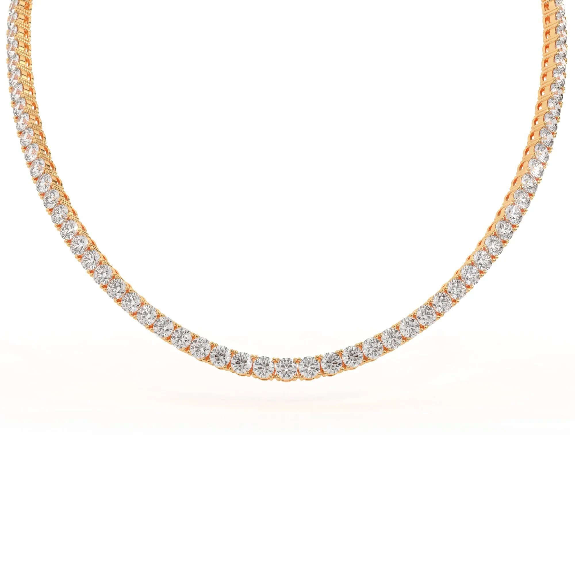 Round shape diamond tennis necklace, 33.0 Ct. TW,Pendant&Necklace