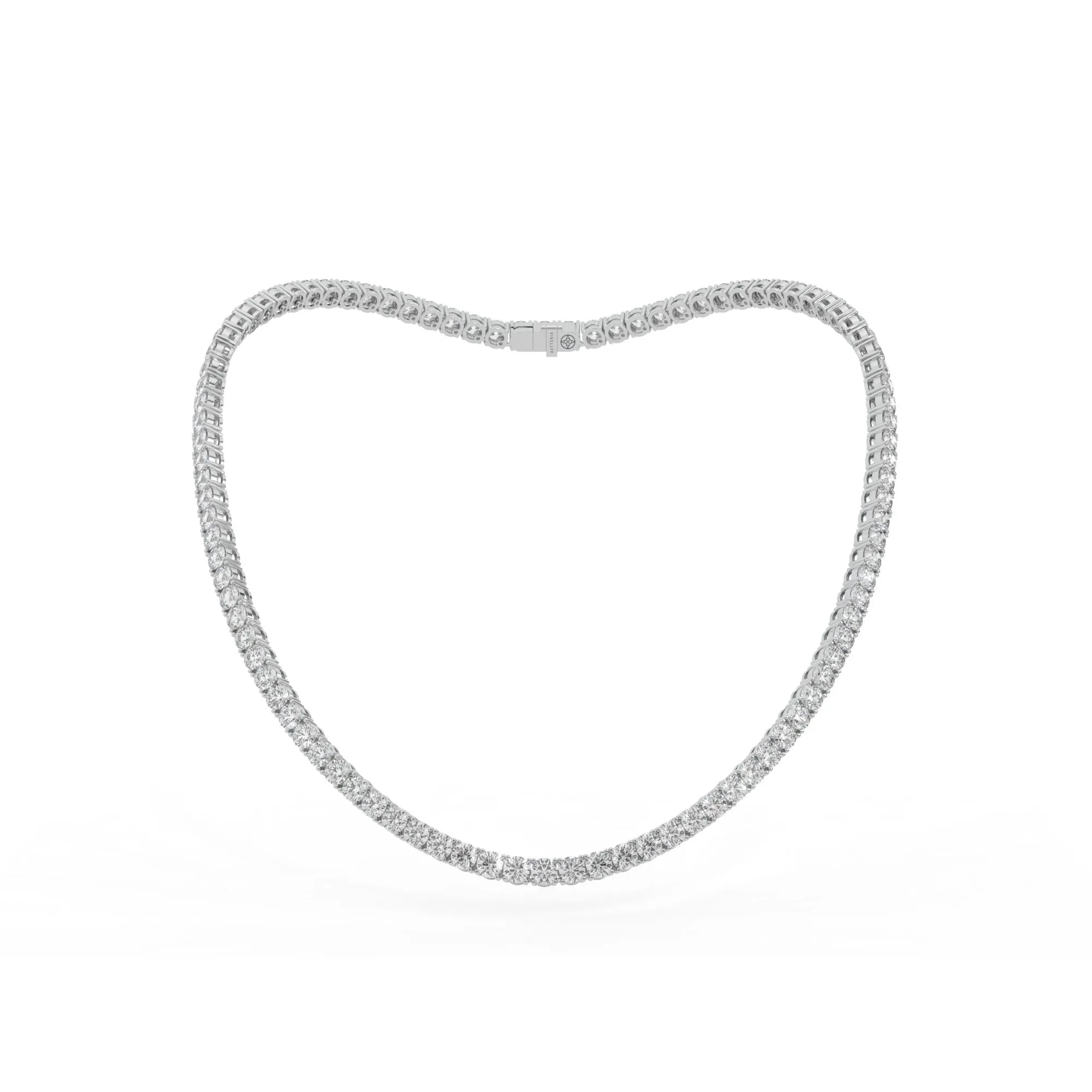 Round shape diamond tennis necklace, 33.0 Ct. TW,Pendant&Necklace
