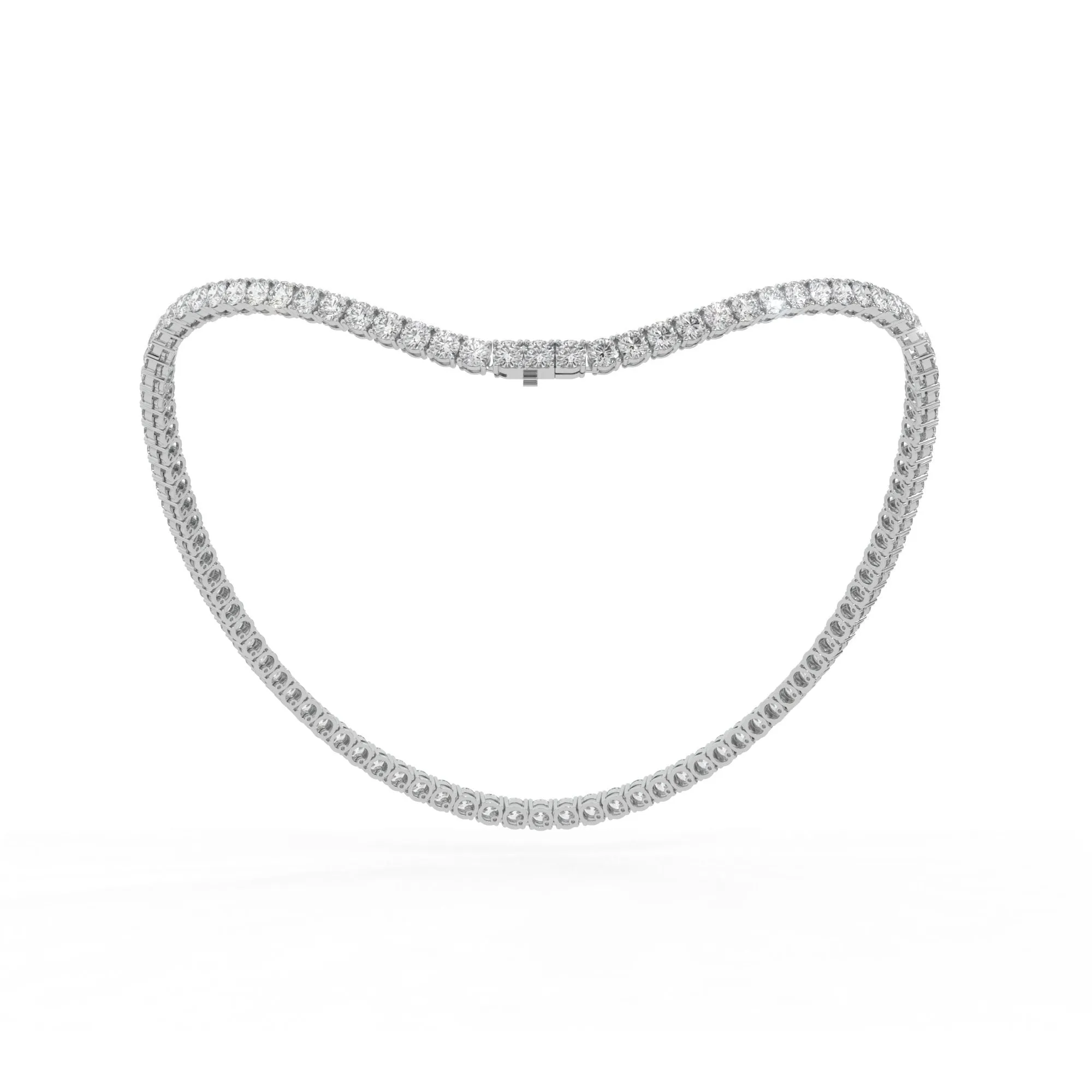 Round shape diamond tennis necklace, 33.0 Ct. TW,Pendant&Necklace