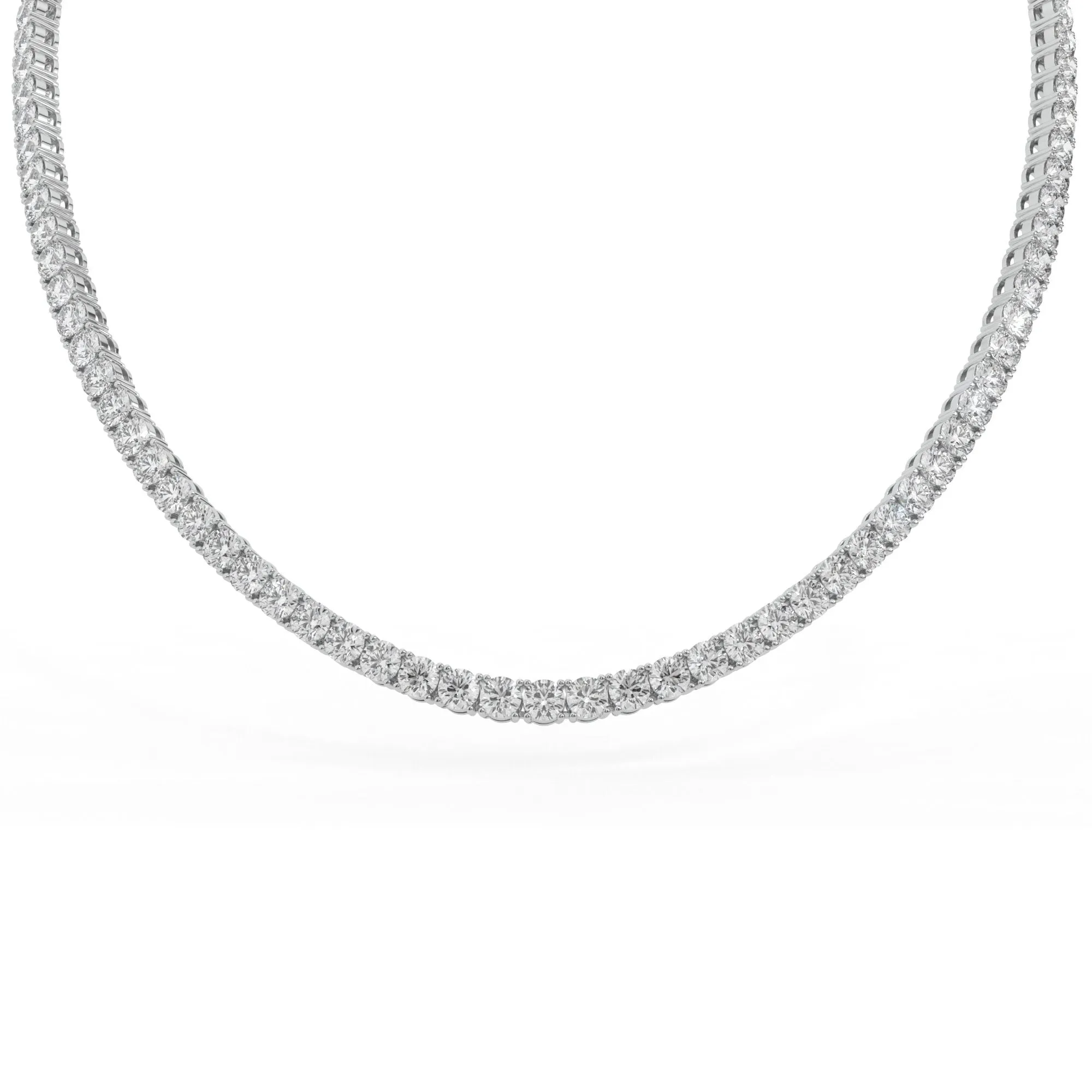 Round shape diamond tennis necklace, 33.0 Ct. TW,Pendant&Necklace