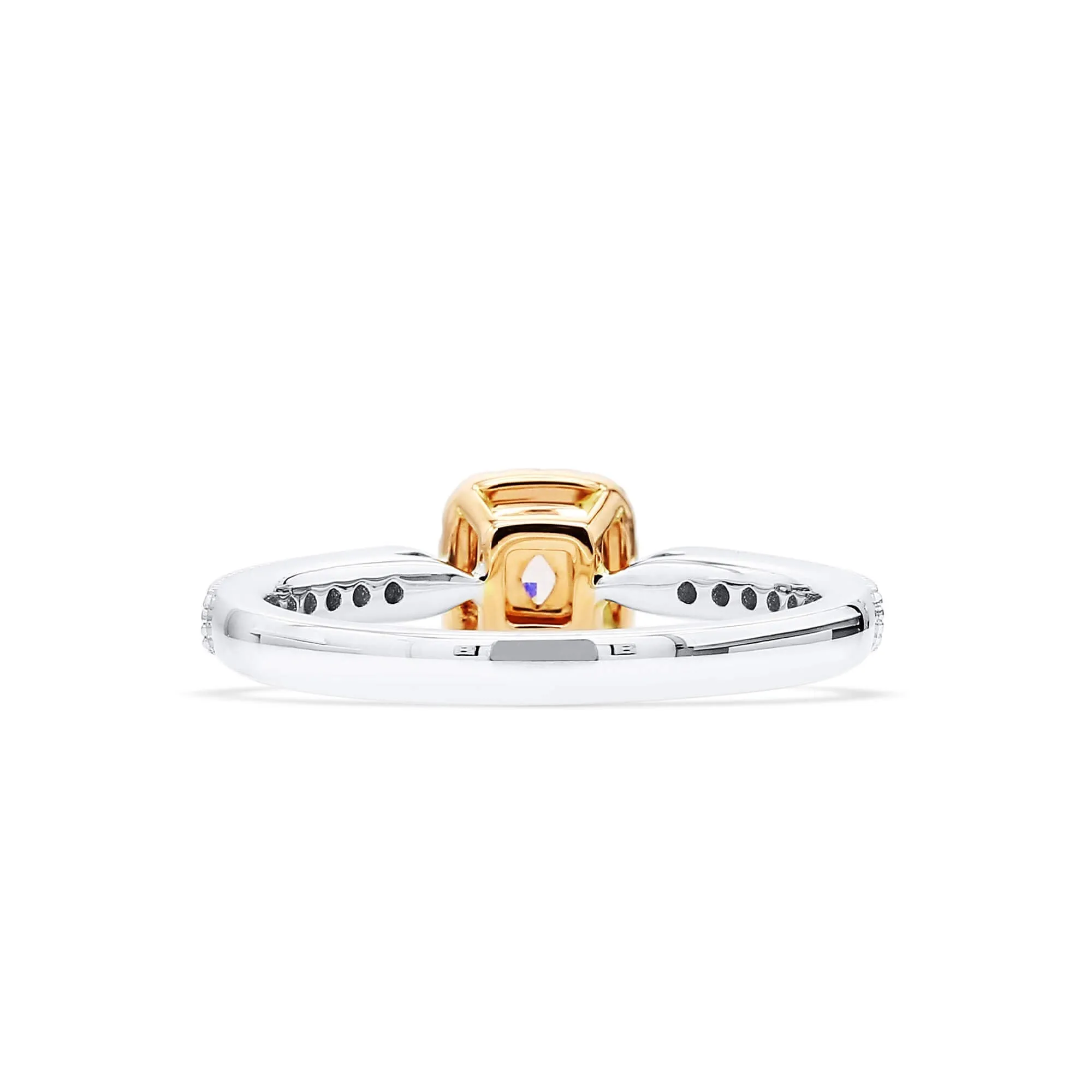Very Light Pink Diamond Ring, 0.74 Ct. TW, Cushion shape, GIA Certified,Rings Colored Diamond