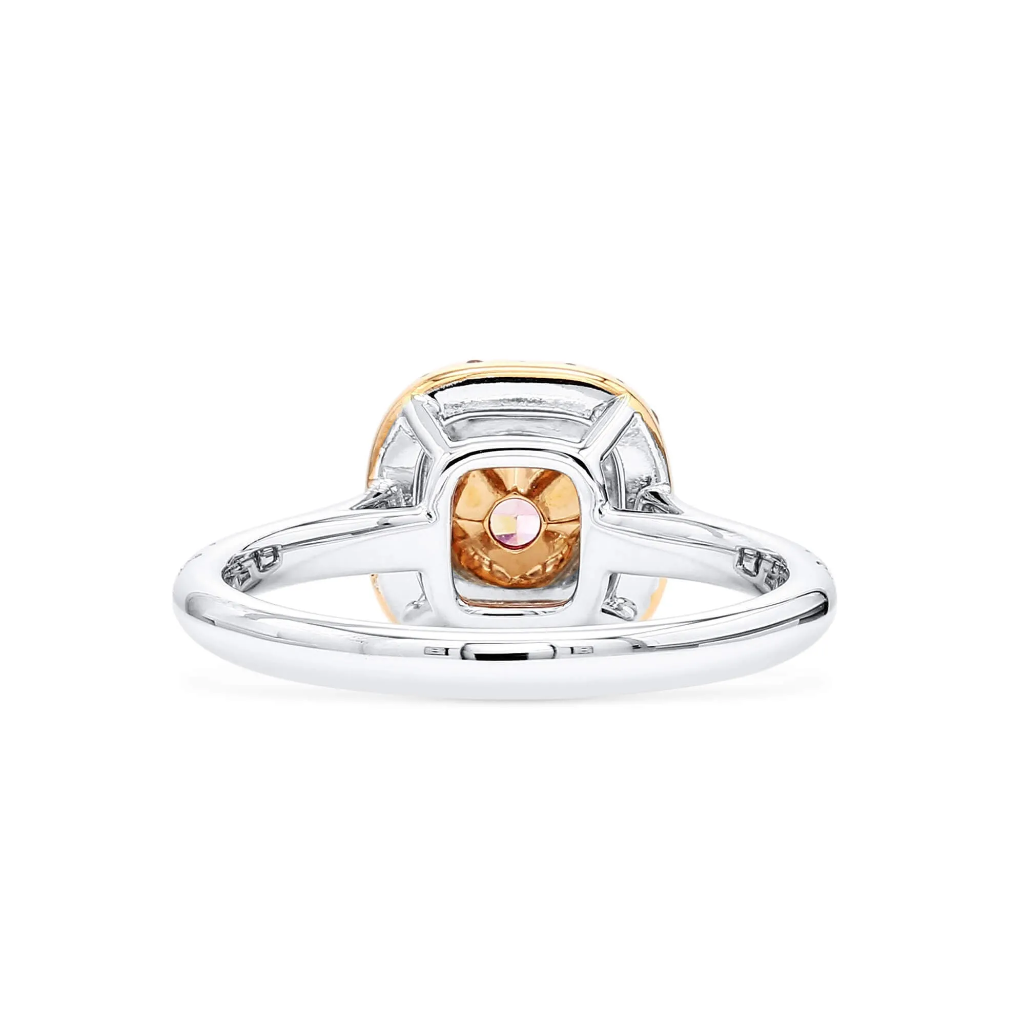 Very Light Pink Diamond Ring, 0.91 Ct. TW, Radiant shape, GIA Certified,Rings Colored Diamond