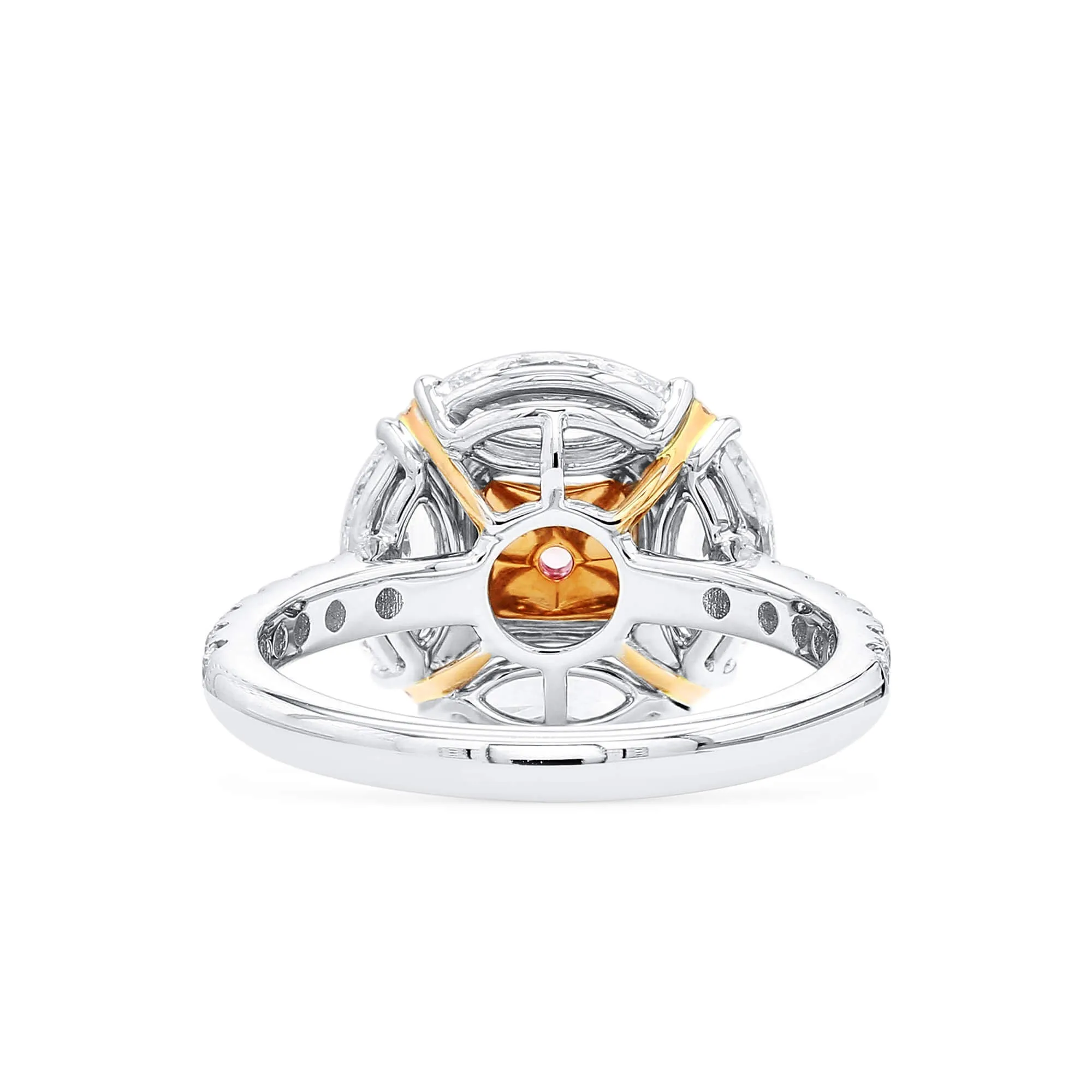 Very Light Pink Diamond Ring, 2.31 Ct. TW, Cushion shape, GIA Certified,Rings Colored Diamond
