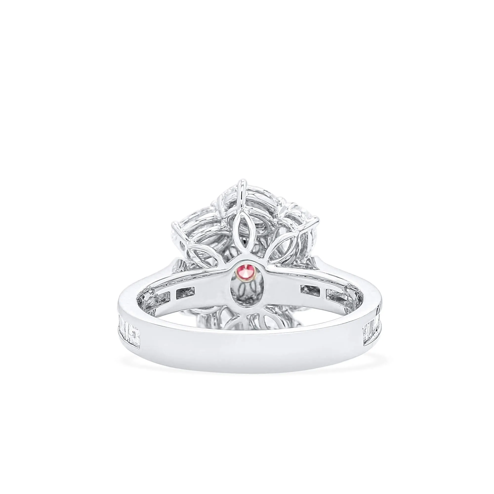 Very Light Pink Diamond Ring, 2.71 Ct. TW, Oval shape, GIA Certified,Rings Colored Diamond