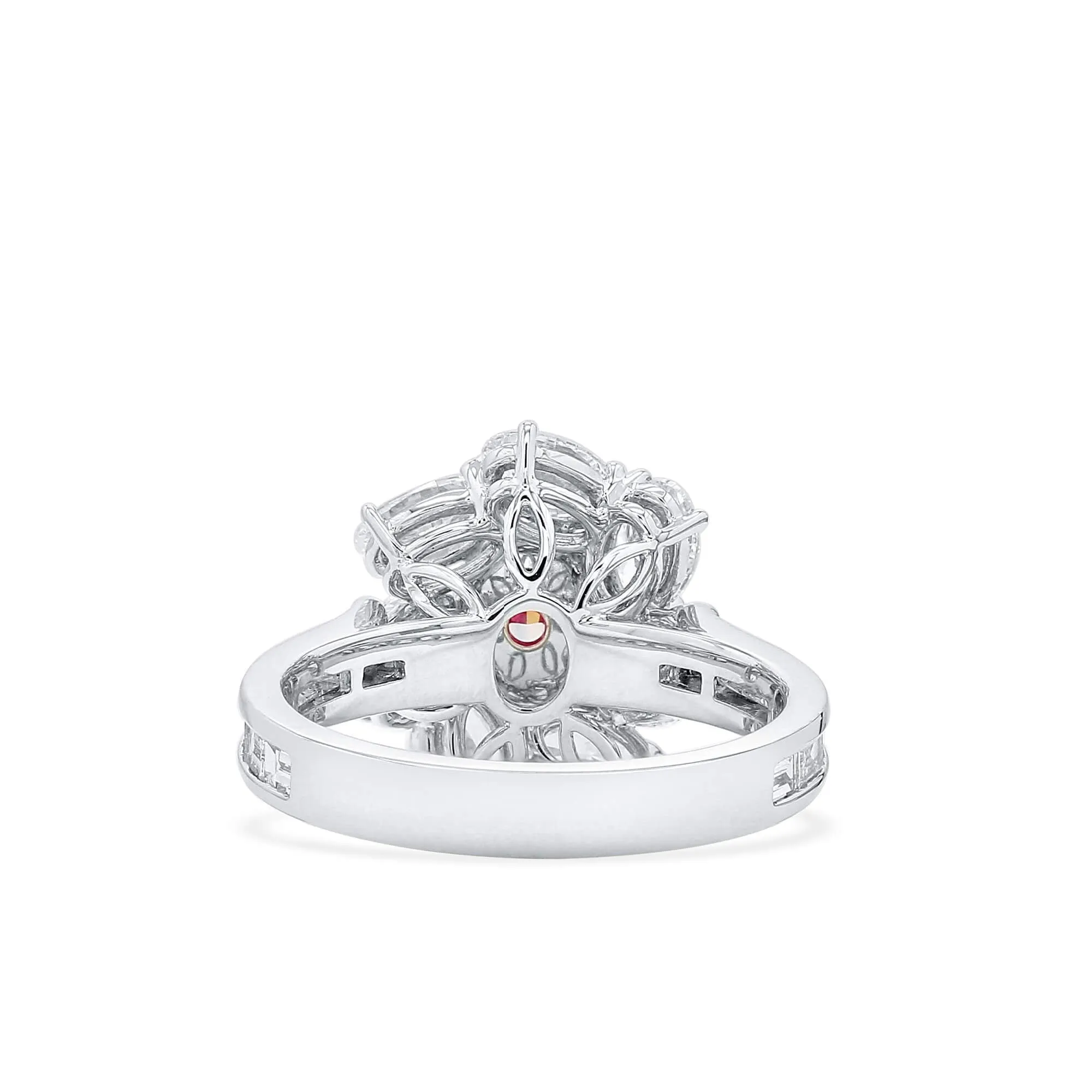 Very Light Pink Diamond Ring, 2.80 Ct. TW, Oval shape, GIA Certified,Rings Colored Diamond