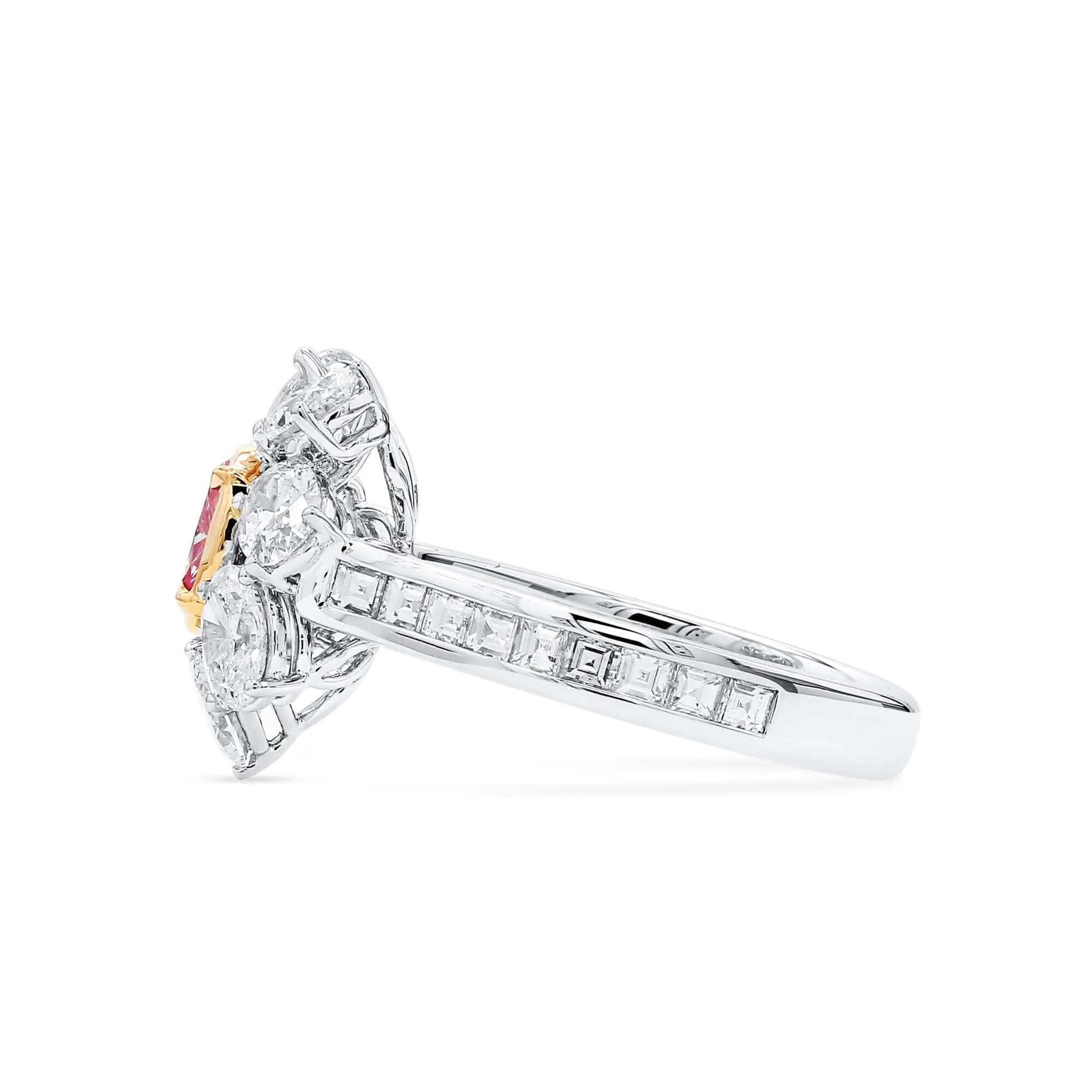 Very Light Pink Diamond Ring, 2.82 Ct. TW, Oval shape, GIA Certified,Rings Colored Diamond