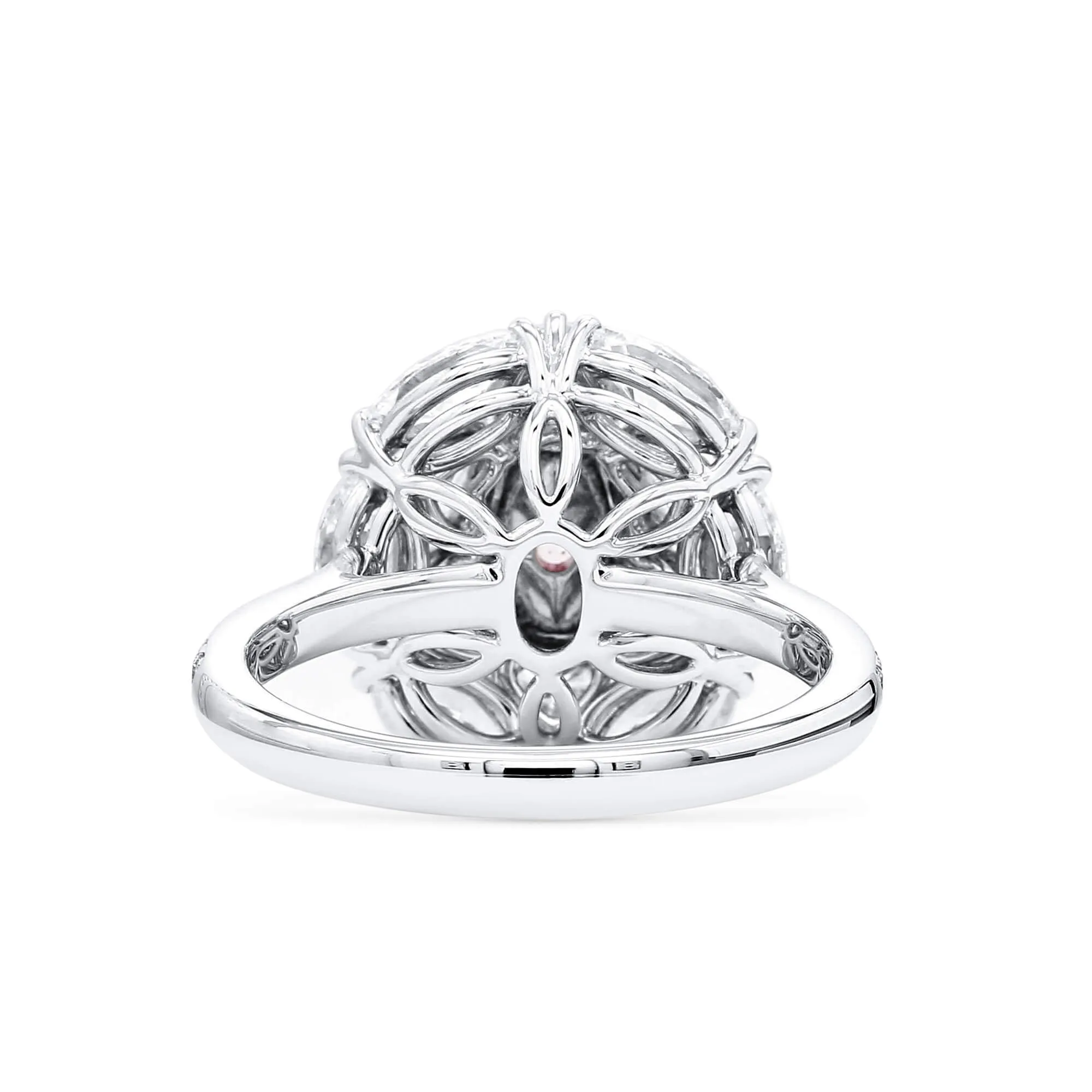 Very Light Pink Diamond Ring, 2.97 Ct. TW, Oval shape, GIA Certified,Rings Colored Diamond